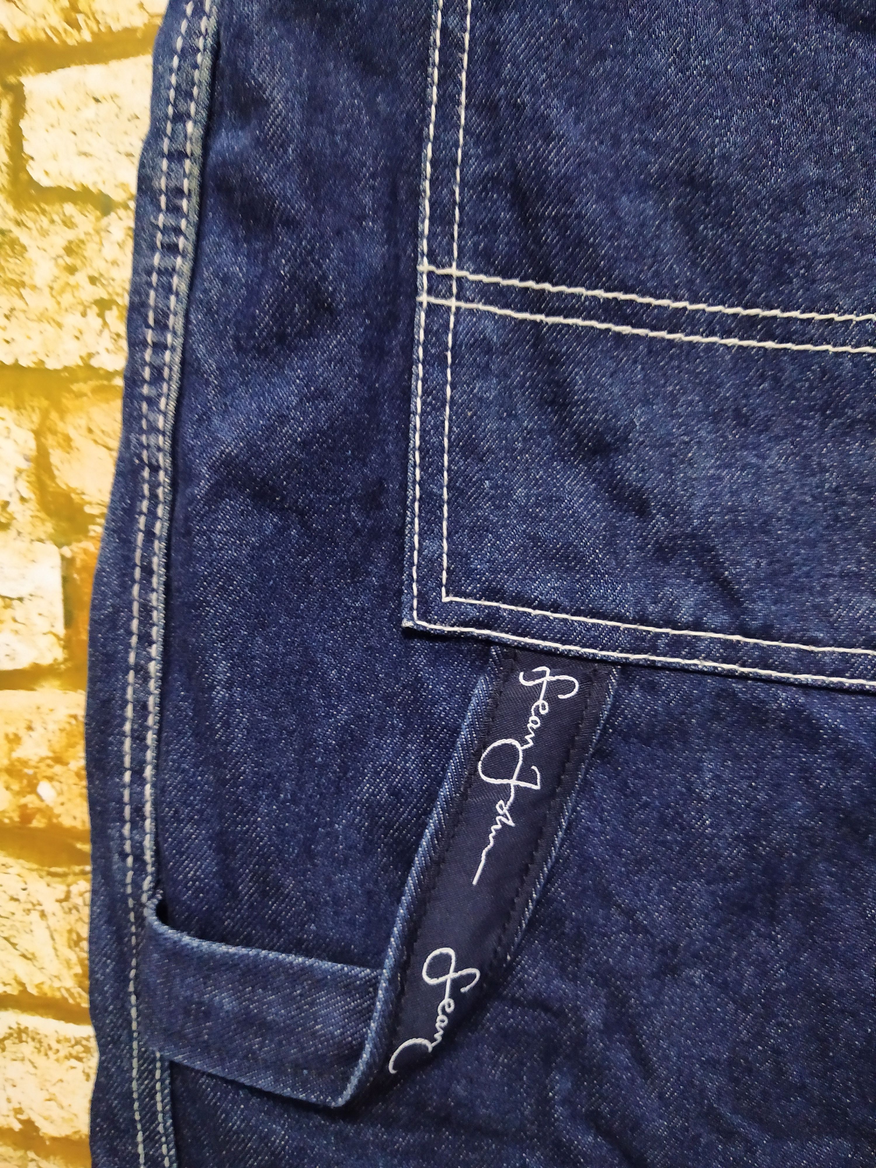 Sean John × Vintage 90s SEAN JOHN CARPENTER BAGGY DENIM (B876) Size US 37 - 2 Thumbnail