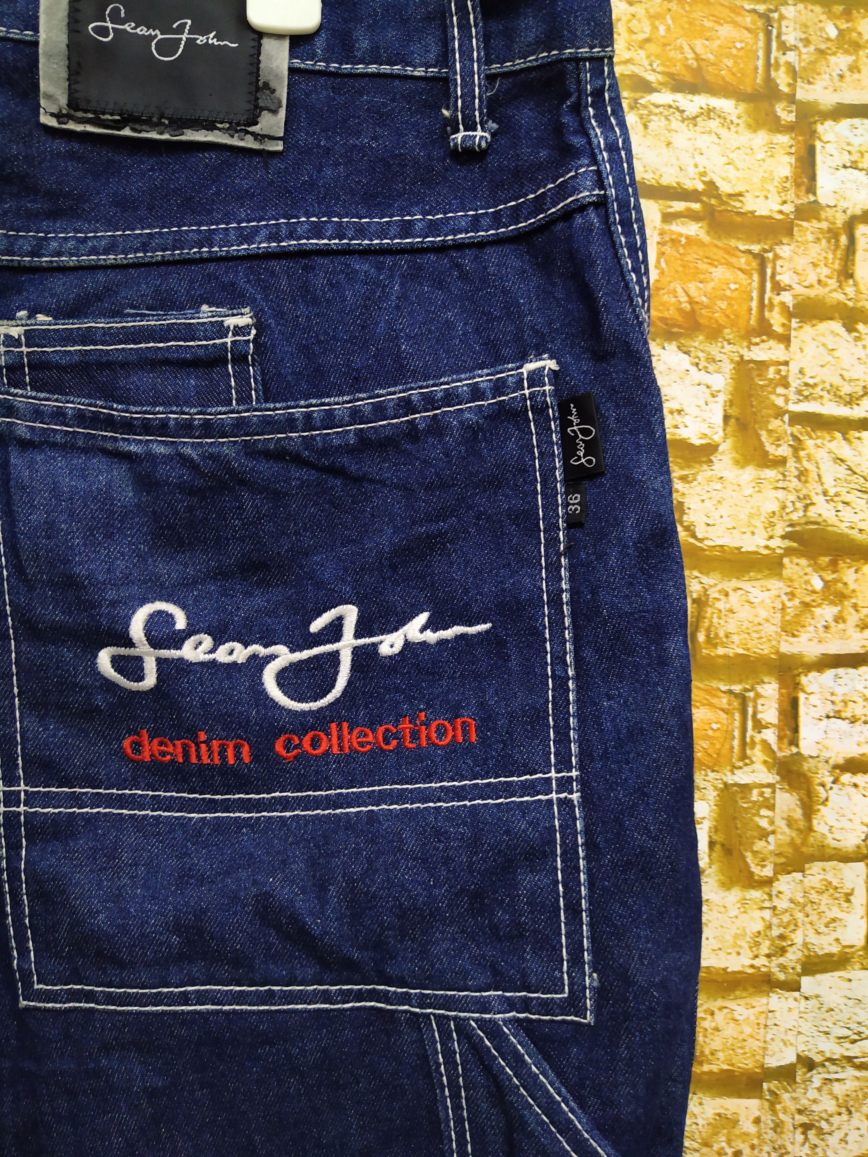 Sean John × Vintage 90s SEAN JOHN CARPENTER BAGGY DENIM (B876) Size US 37 - 3 Thumbnail
