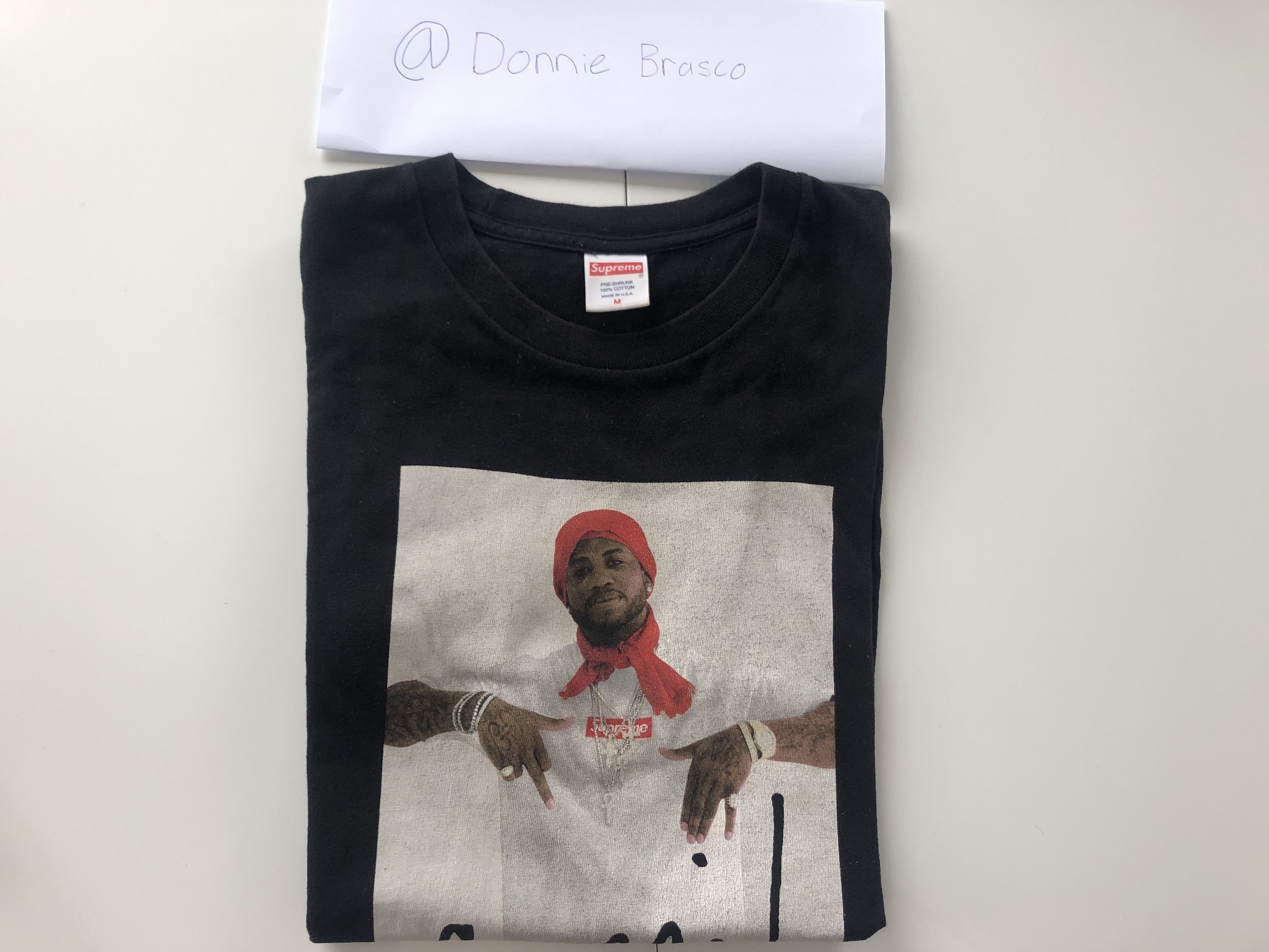 Supreme Gucci Mane Tee Black Men's - FW16 - US