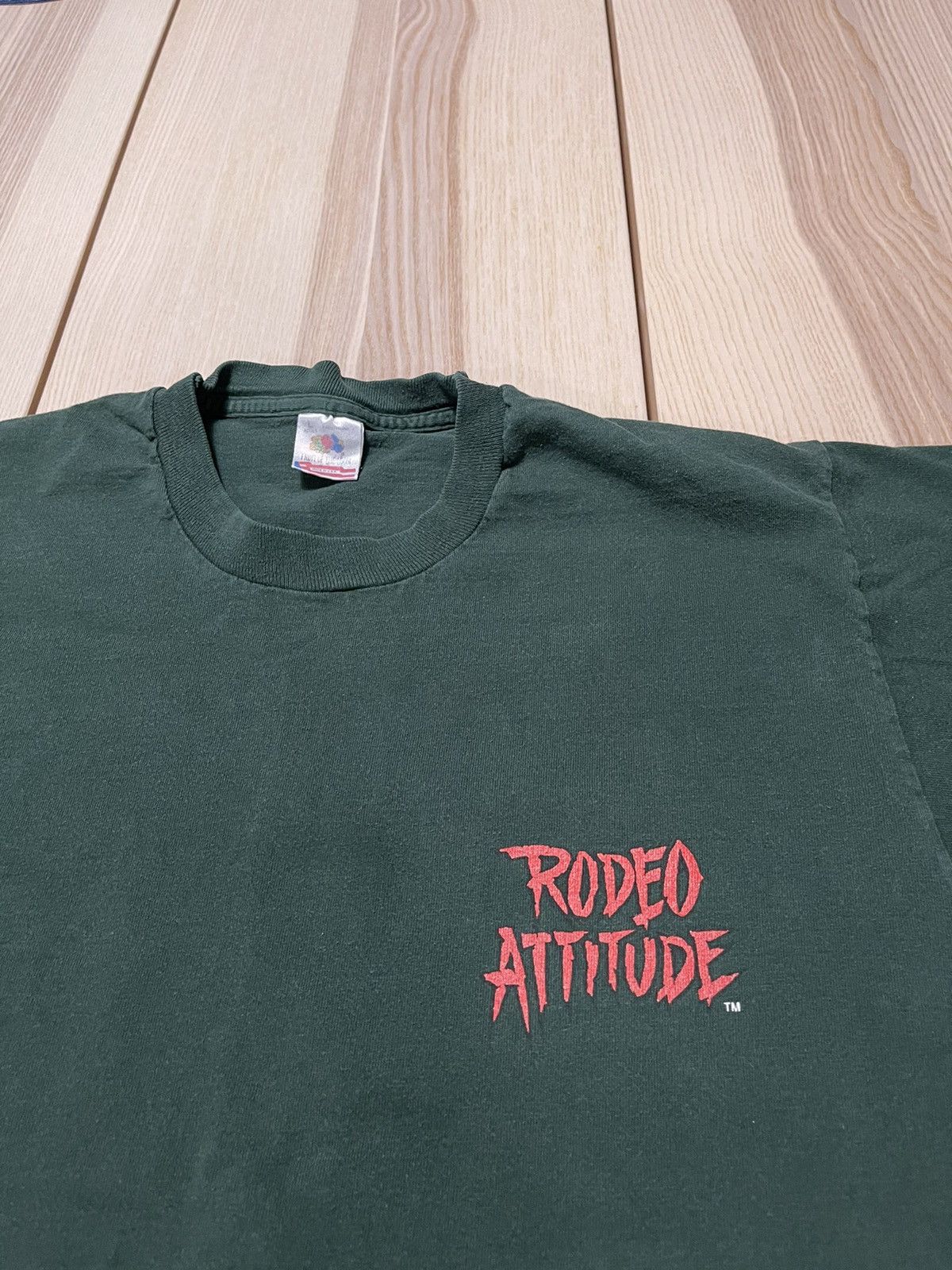 Fruit Of The Loom × Vintage Vintage 1995 Rodeo Attitude Thought You Could Ride Shirt Size US L / EU 52-54 / 3 - 2 Thumbnail