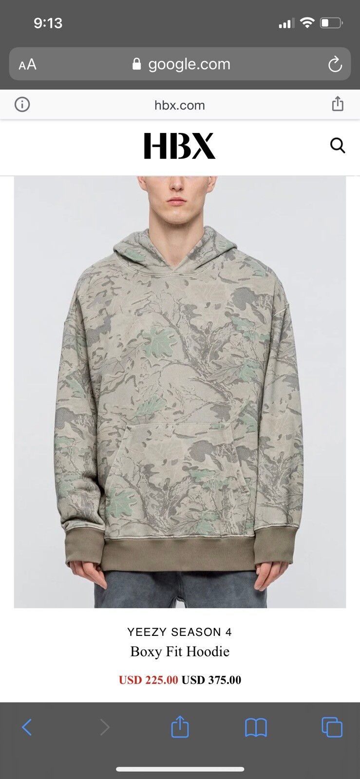 Yeezy Season YEEZY Season 4 Camo Boxy Fit Hoodie | Grailed 