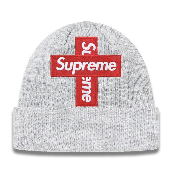 Supreme x New Era Cross Box Logo Beanie 'Black' | Men's Size Onesize