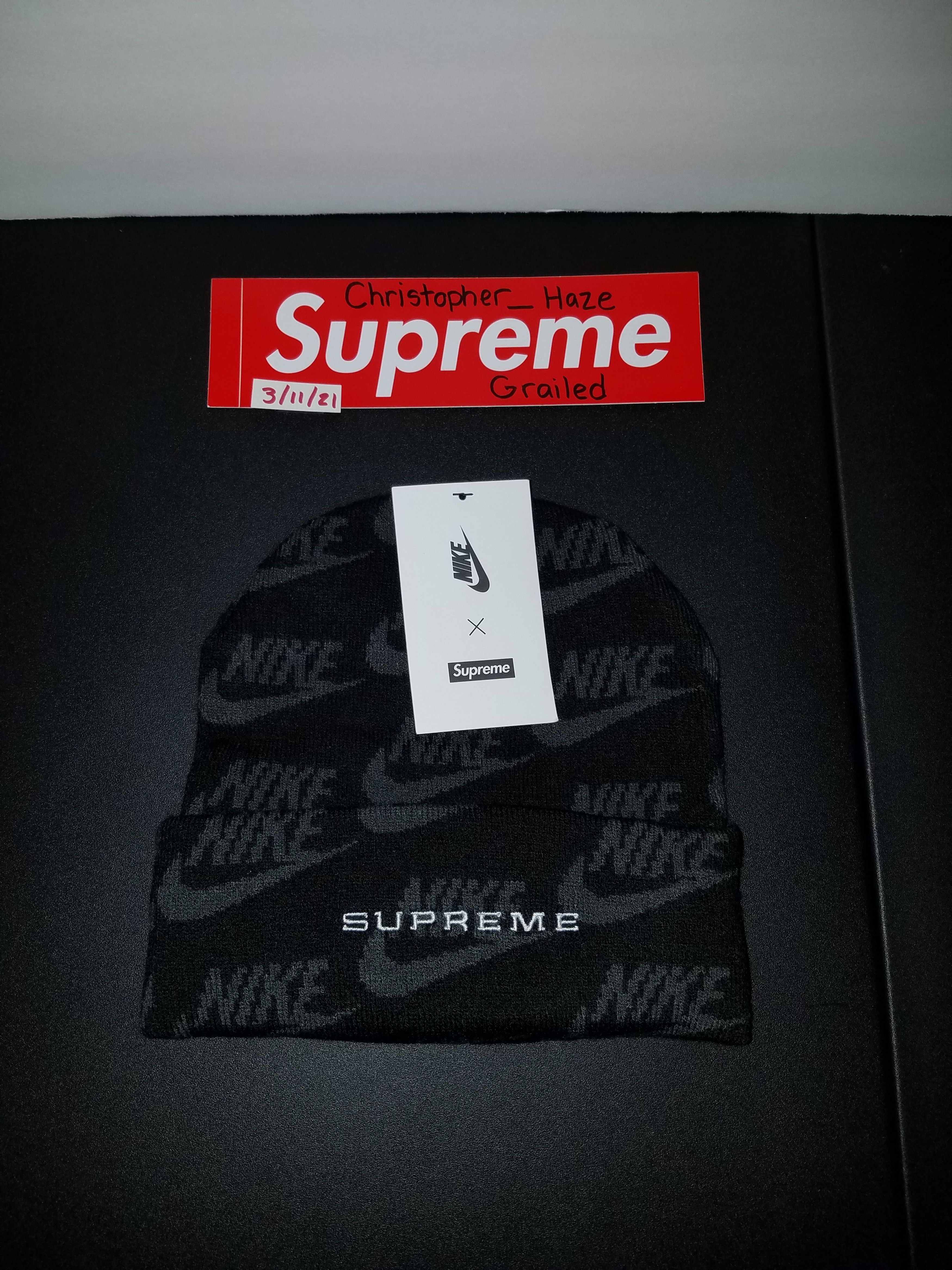 Supreme Nike Jacquard Beanie | Grailed
