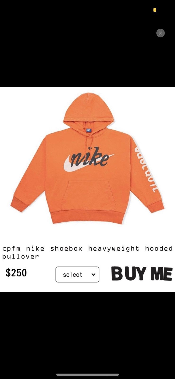 cpfm nike shoebox heavyweight hooded pullover