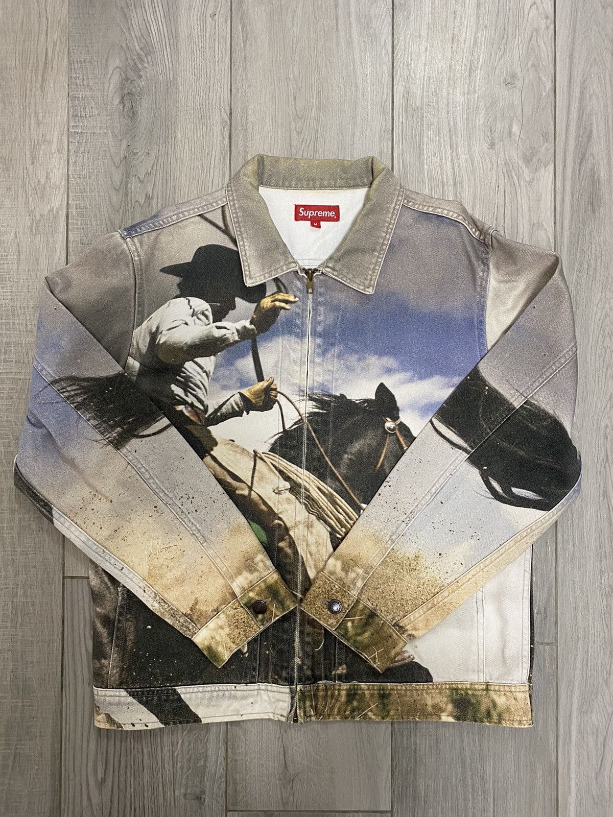 Gジャン/デニムジャケットSupreme  Cowboy Denim Work Jacket M マルボロ