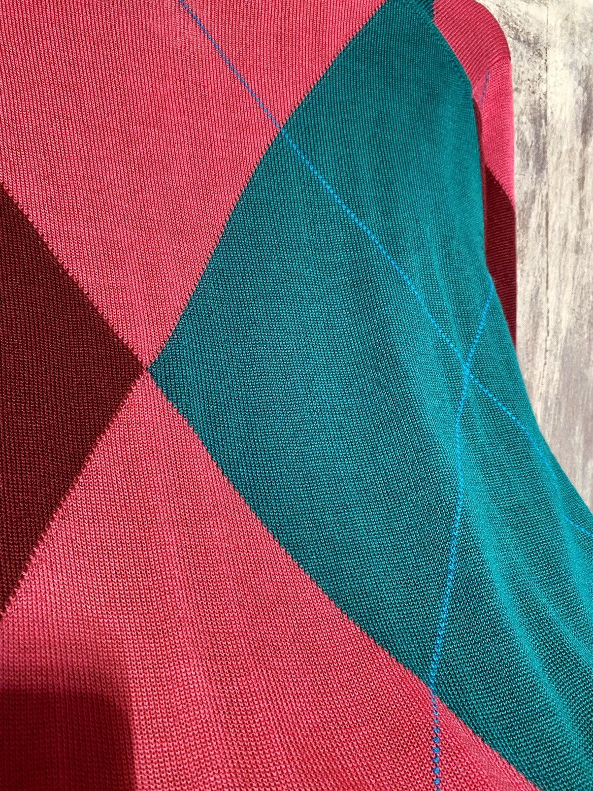 Comme des Garcons Comme des garçons homme plus M fuchsia argyle printed knit Size US M / EU 48-50 / 2 - 7 Thumbnail