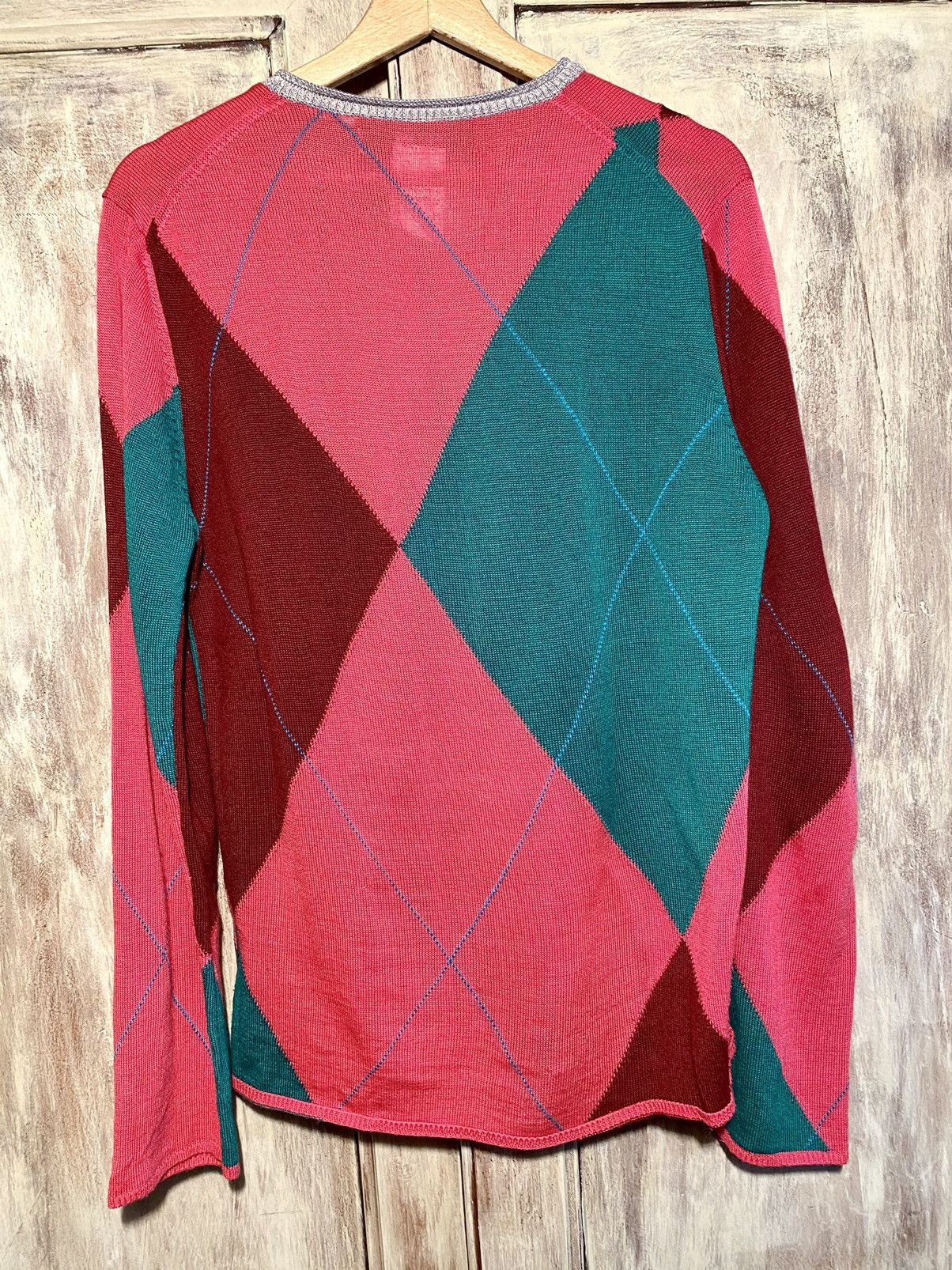 Comme des Garcons Comme des garçons homme plus M fuchsia argyle printed knit Size US M / EU 48-50 / 2 - 5 Thumbnail