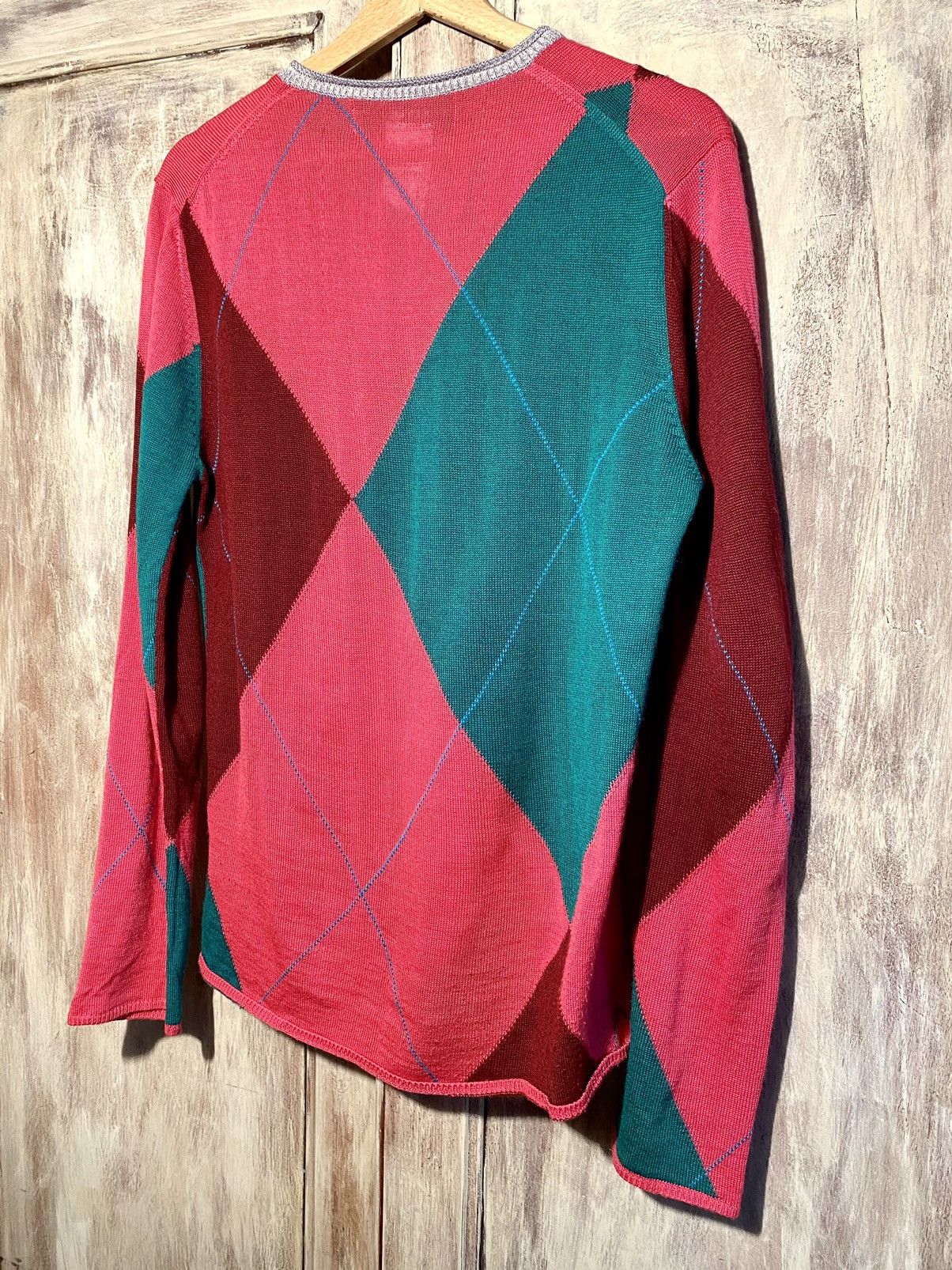 Comme des Garcons Comme des garçons homme plus M fuchsia argyle printed knit Size US M / EU 48-50 / 2 - 6 Thumbnail