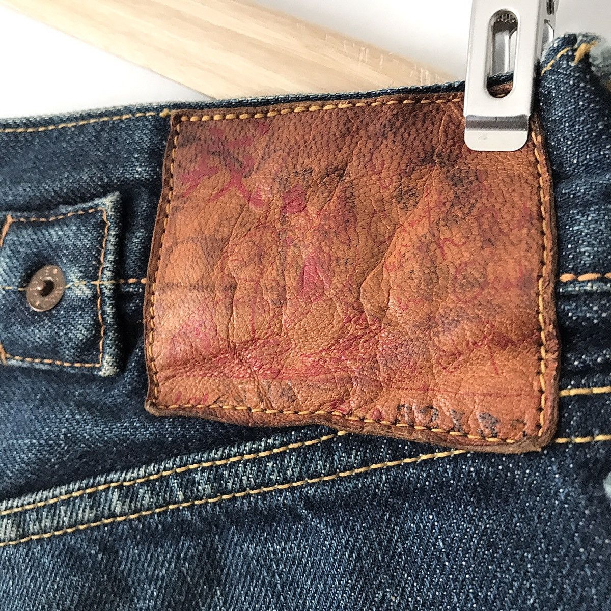 Evisu Authentic Vintage Evis Evisu Cinch Back Selvedge Denim Japan Size US 32 / EU 48 - 15 Thumbnail