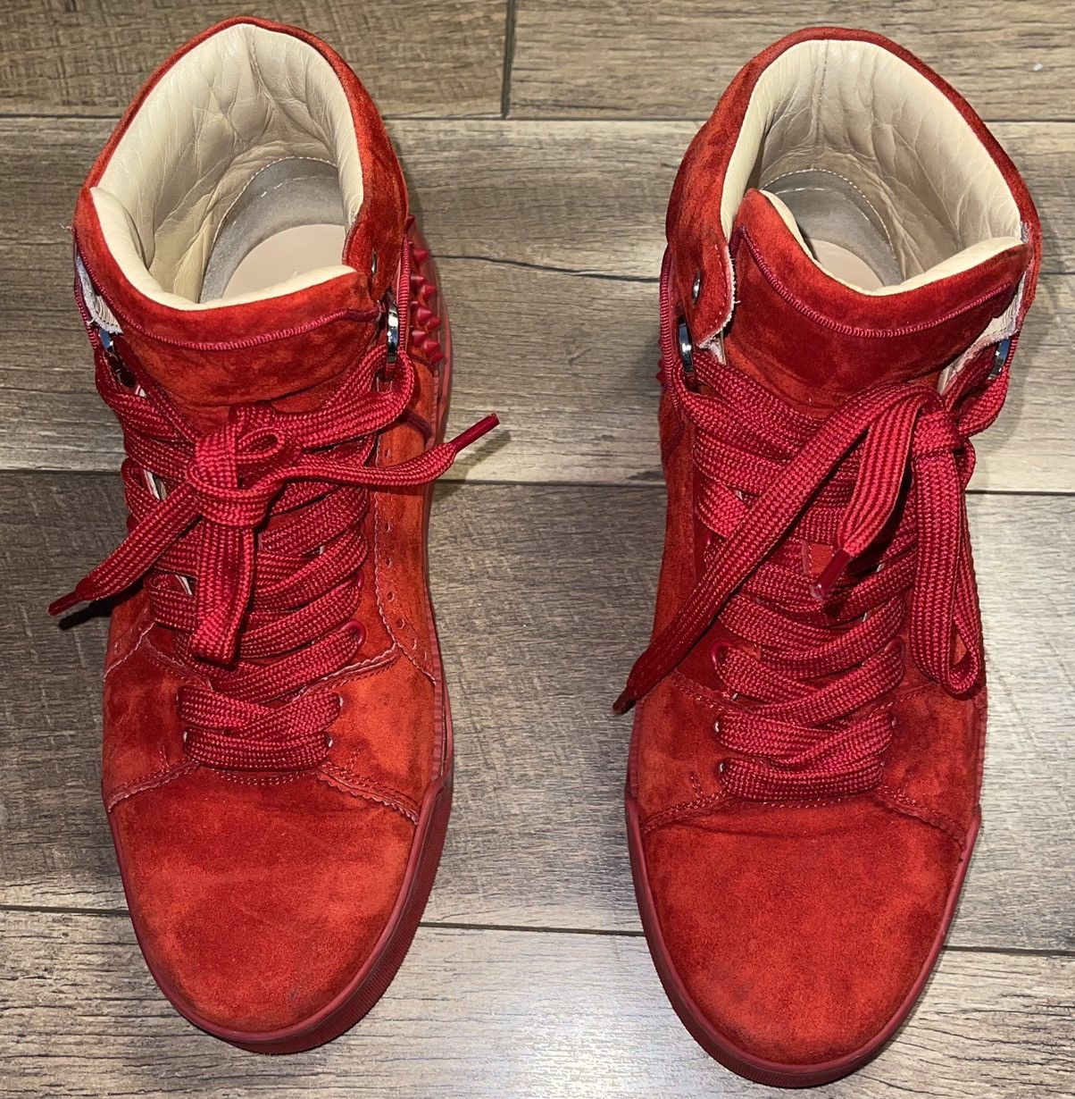 Christian Louboutin Loubikick Flat Suede Flamenco Grailed