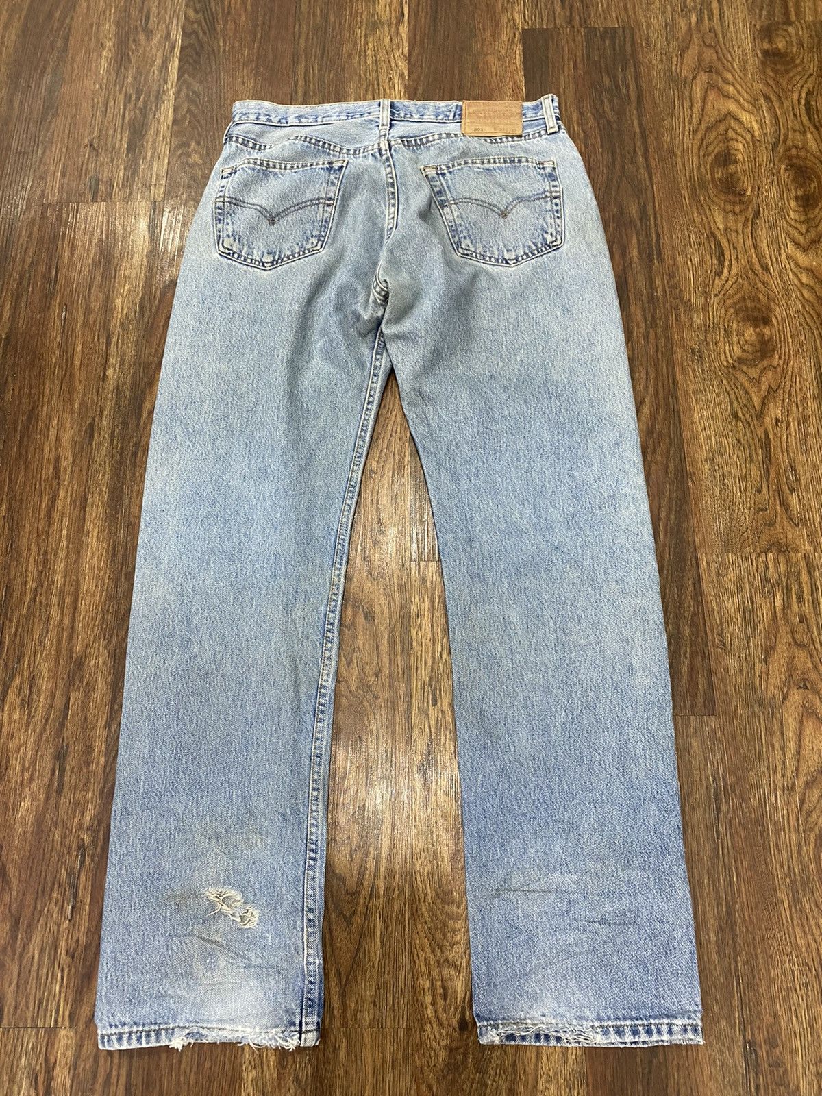 Levi's × Levi's Vintage Clothing × Vintage size 35x31.5 vintage levi's 501 90s made in USA Size US 35 - 4 Thumbnail
