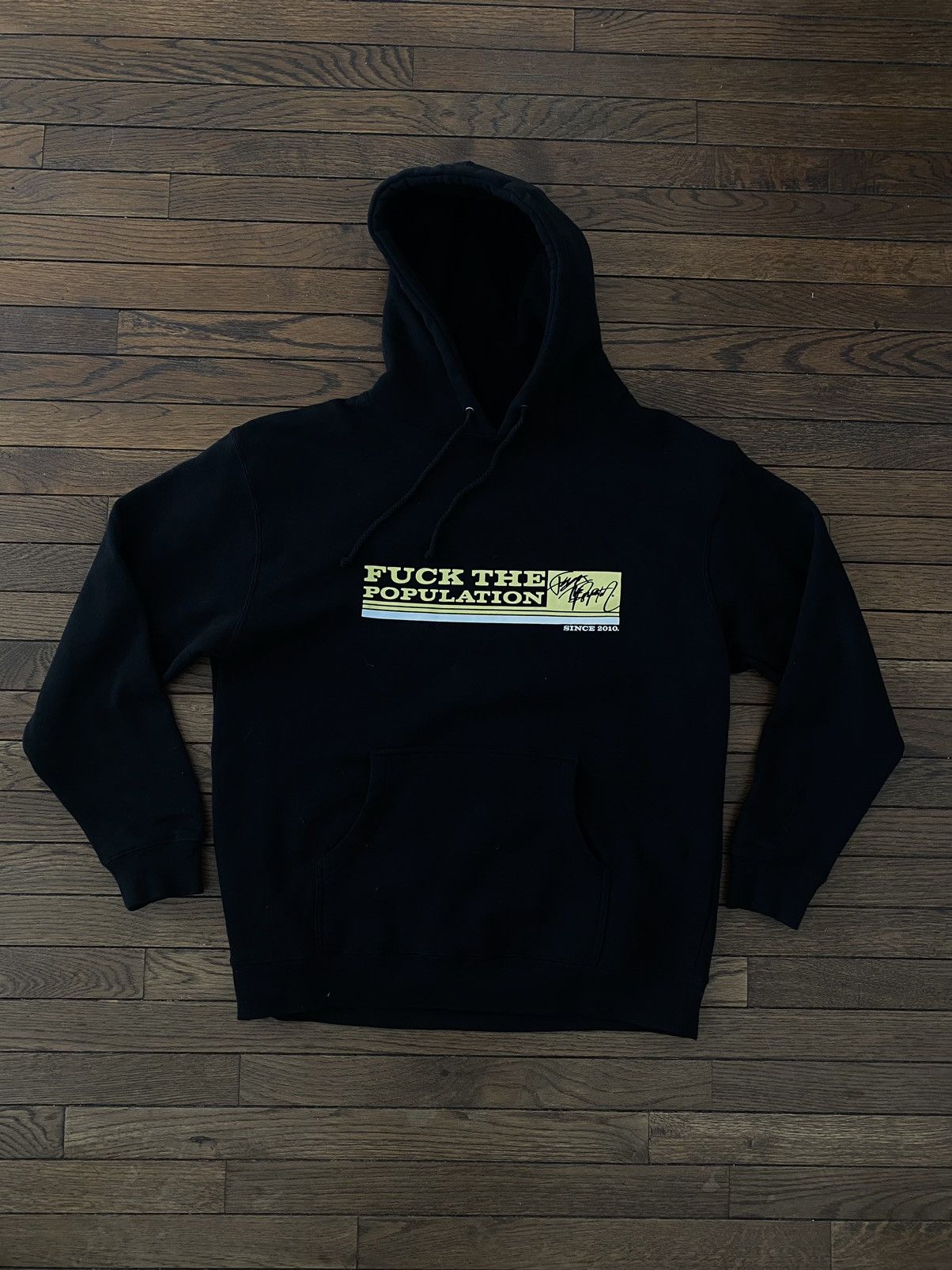 Fuck The Population Fuck The Population FTP Signature Logo Hoodie Black All Grailed