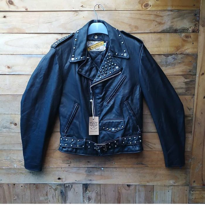 Schott SCHOTT PERFECTO 618 LEATHER RAMONES STUDDED PUNK JACKET | Grailed