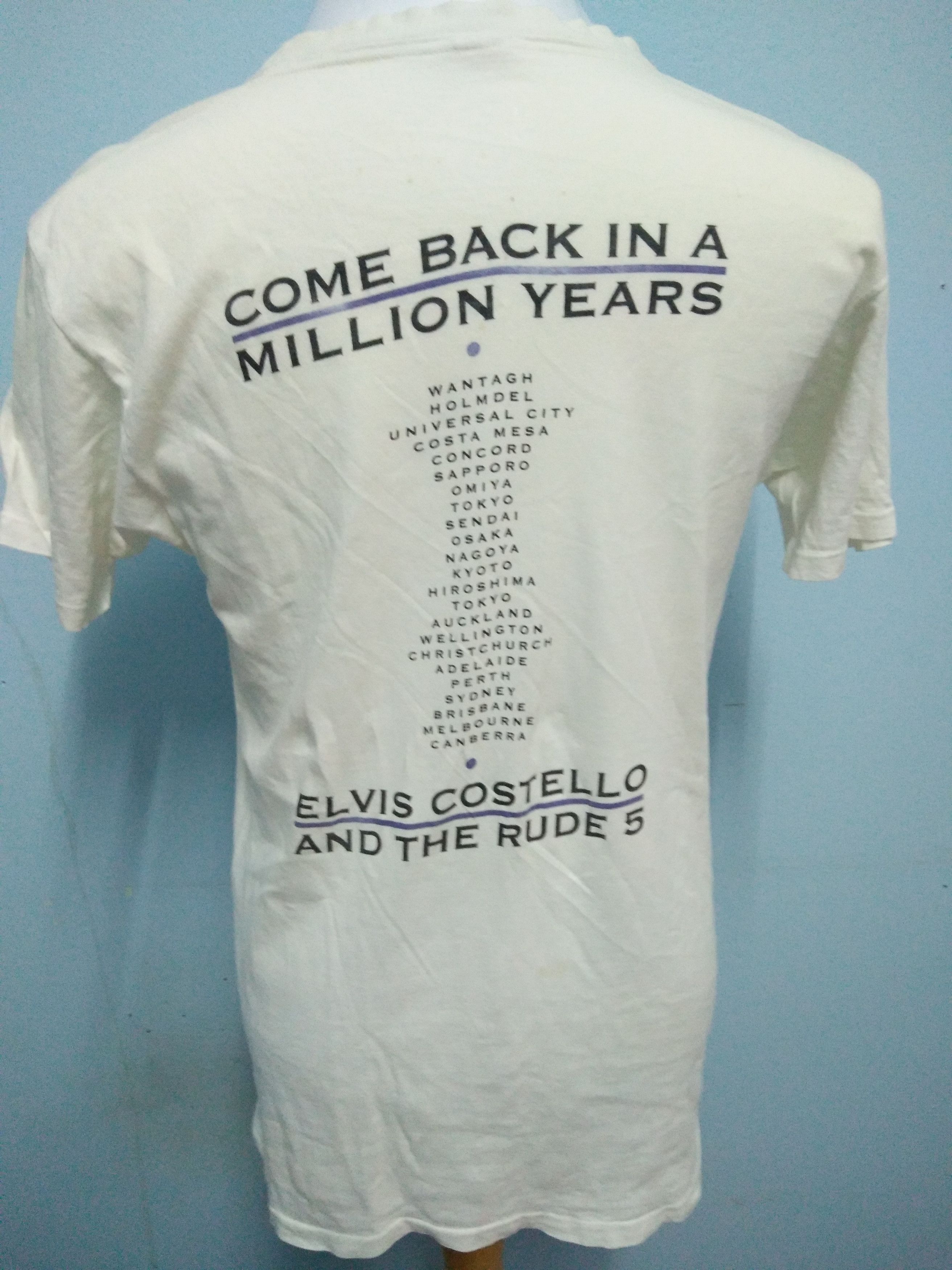 Band Tees × Vintage Vintage Elvis Castello IN The Rude 5 tshirt Size US M / EU 48-50 / 2 - 3 Thumbnail