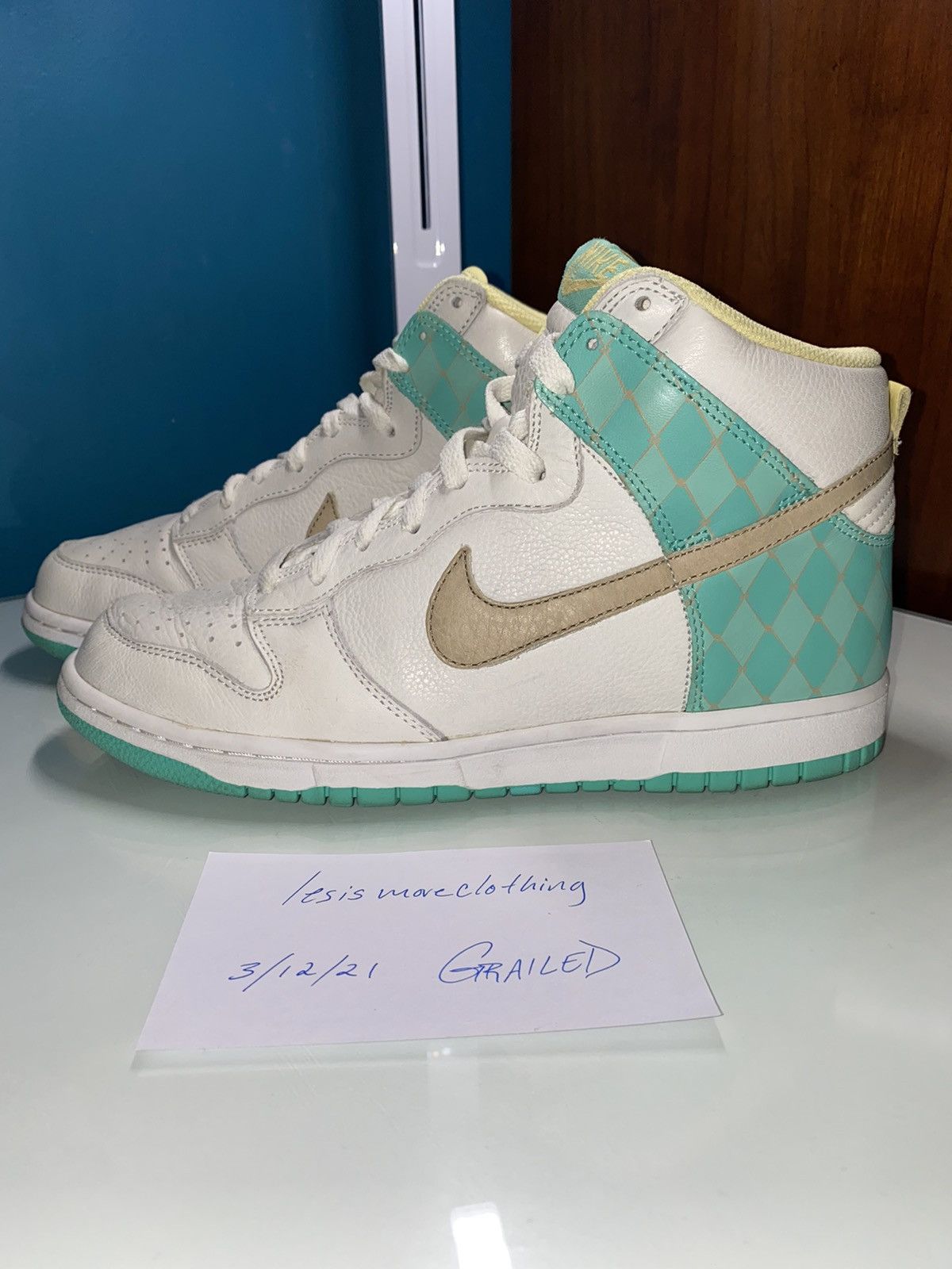 Nike Dunk High Premium Sail | Tweed-Azure Size US 9.5 / EU 42-43 - 1 Thumbnail