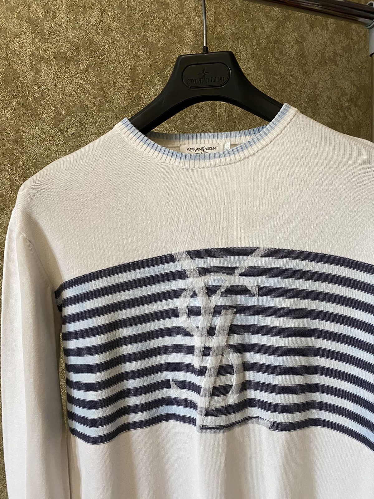 Vintage × Yves Saint Laurent Yves Saint Laurent Knitwear Sweater Big Logo Size US M / EU 48-50 / 2 - 6 Thumbnail