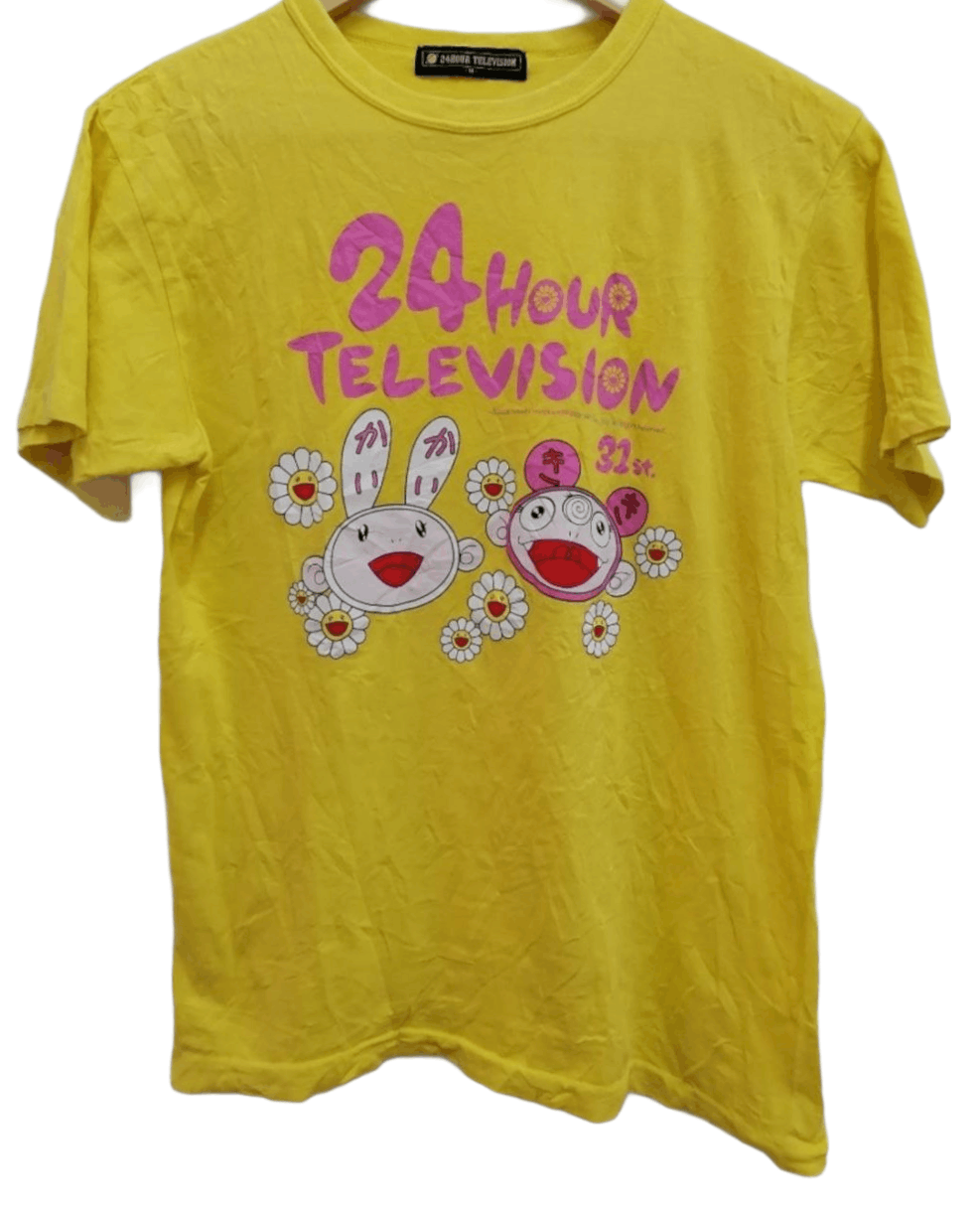 Japanese Brand × Takashi Murakami × Vintage 🔥 Vintage Takashi Murakami x 24 Hour Television Tee 2008 Size US S / EU 44-46 / 1 - 1 Thumbnail