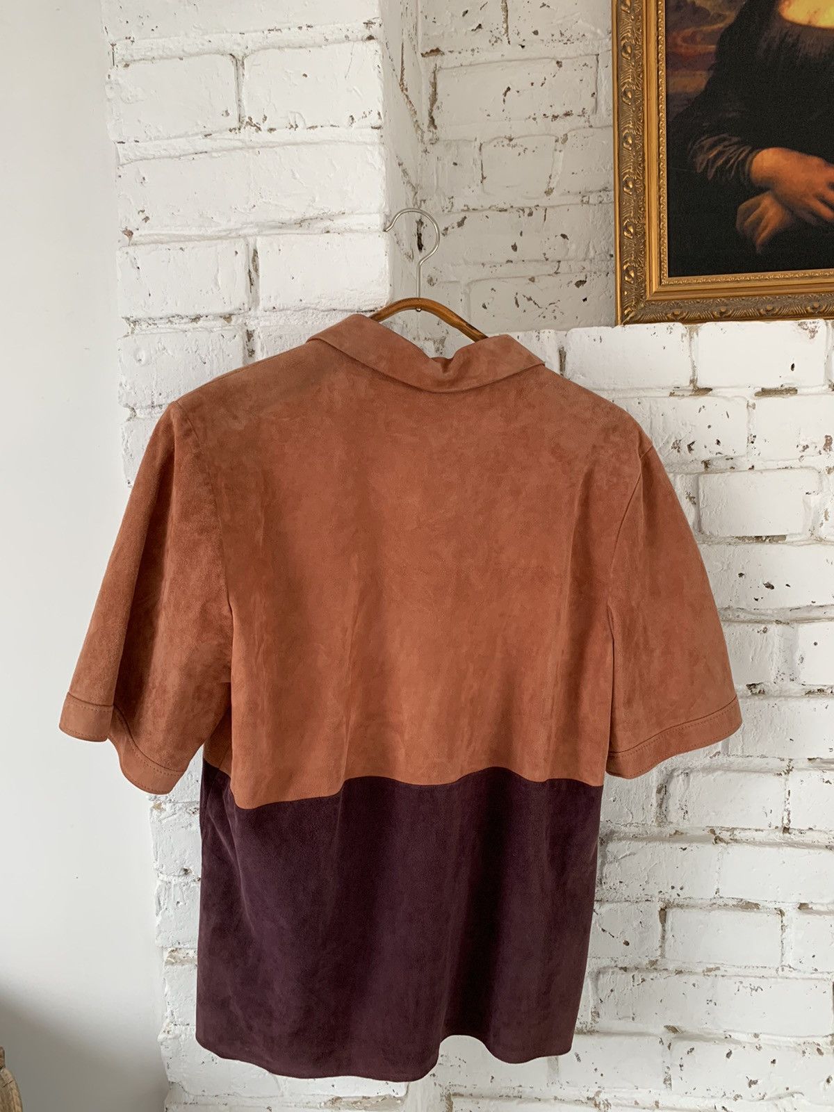 Bruno Magli Beautiful Bruno Magli Orange Purple suede short shirt Size US M / EU 48-50 / 2 - 2 Thumbnail