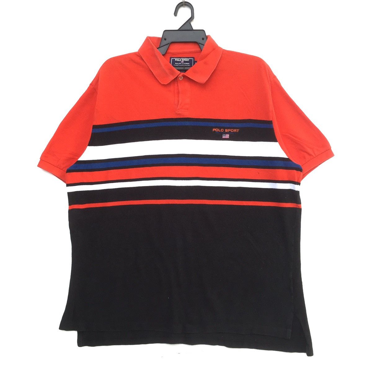 Polo Ralph Lauren Vintage 90s Polo Sport by Ralph Lauren Ringer Polo | XL Size US XL / EU 56 / 4 - 1 Thumbnail