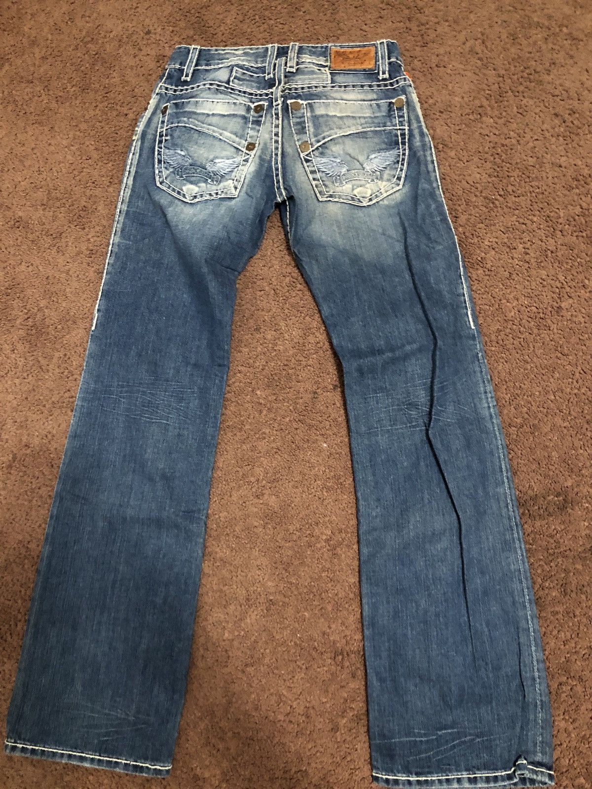 NEW ROBINS JEANS HEAVY buy STITCH BLUE SZ 28