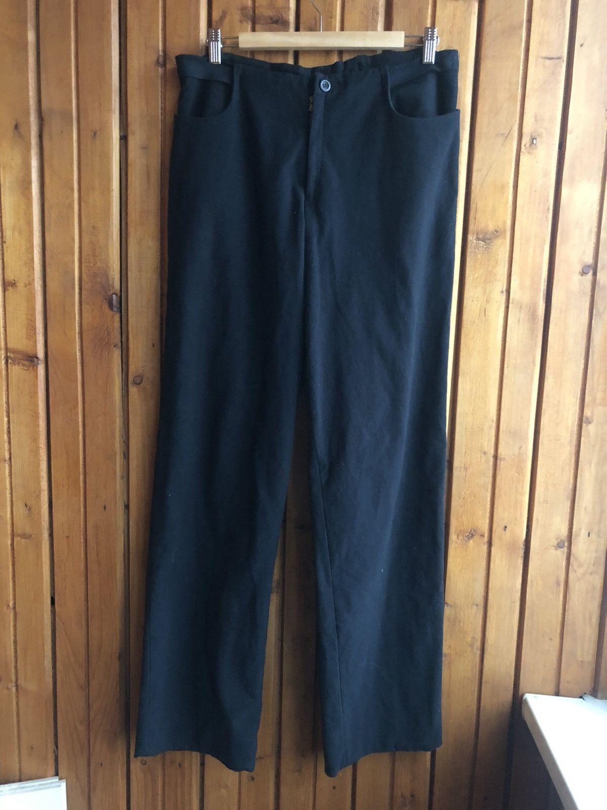 Waistband Suspender Hard Cotton Straight Pants