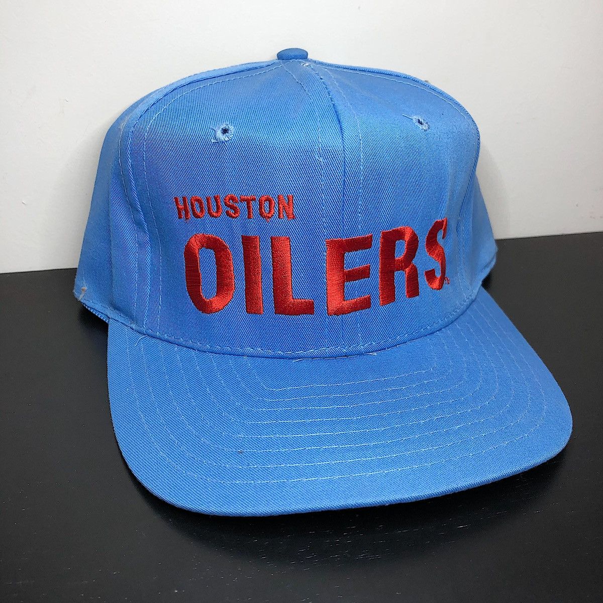 NFL × Vintage Vintage Houston Oilers 80s NFL Snapback Hat Size ONE SIZE - 1 Thumbnail