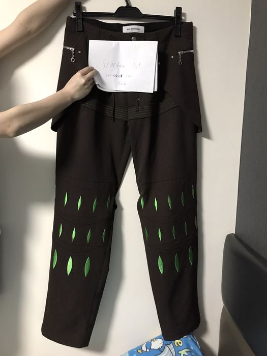 Kiko Kostadinov Brown Embroidered Arcadia Trousers | Grailed