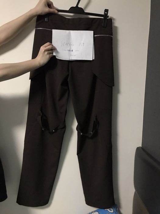 Kiko Kostadinov Brown Embroidered Arcadia Trousers | Grailed