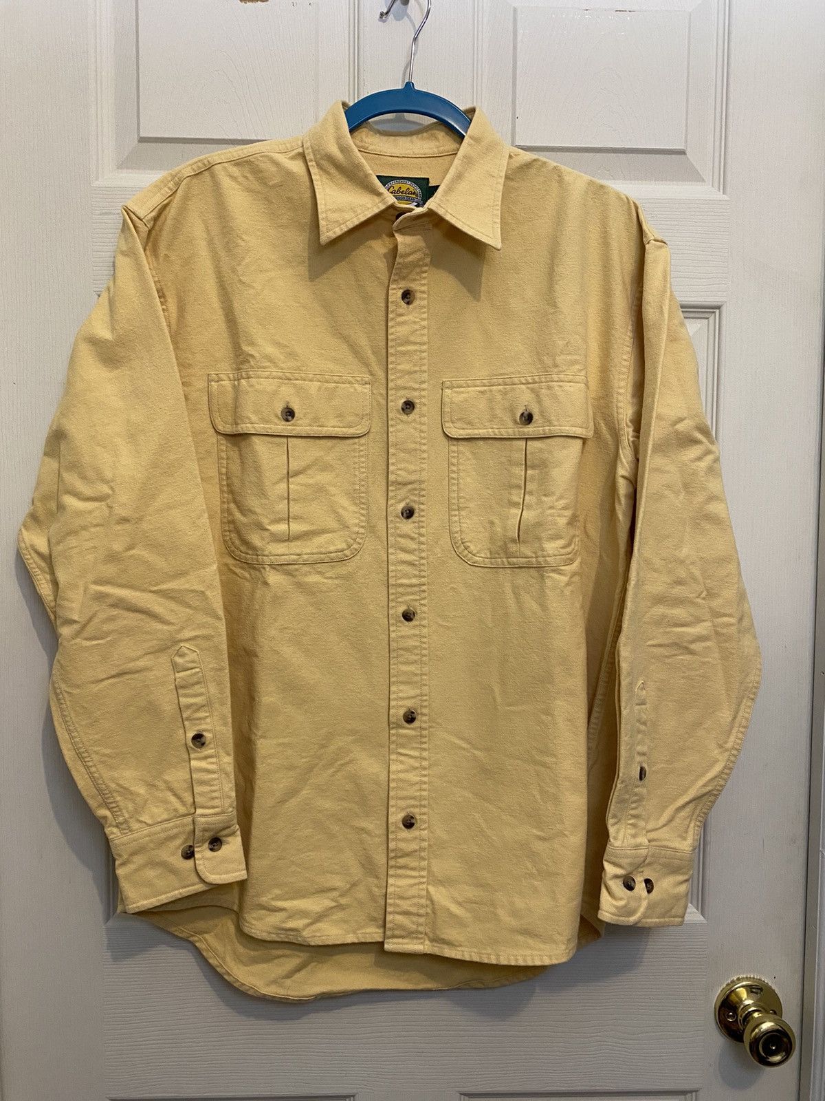 Cabelas Vintage Yellow Thick Button Up Shirt Size US M / EU 48-50 / 2 - 1 Thumbnail