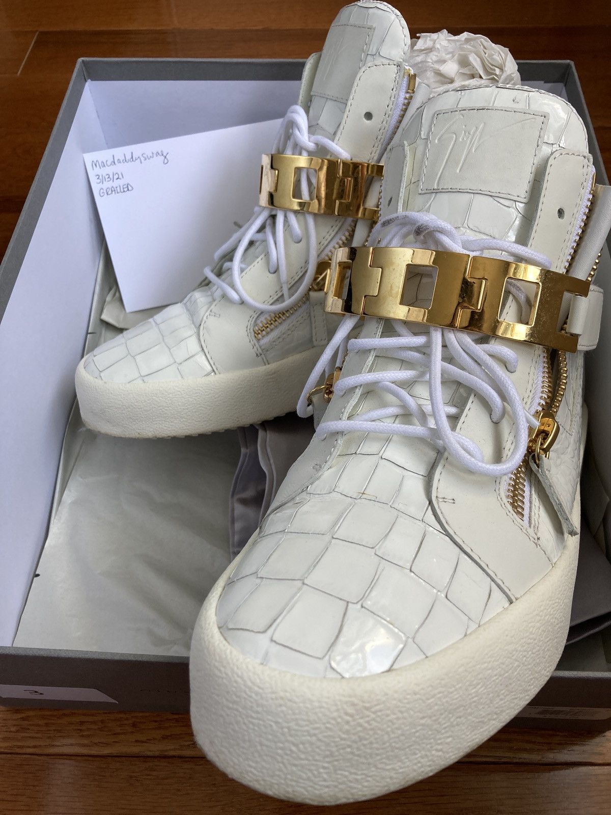 Giuseppe Zanotti giuseppe zanotti double zip high top sneakers Size US 11 / EU 44 - 10 Thumbnail