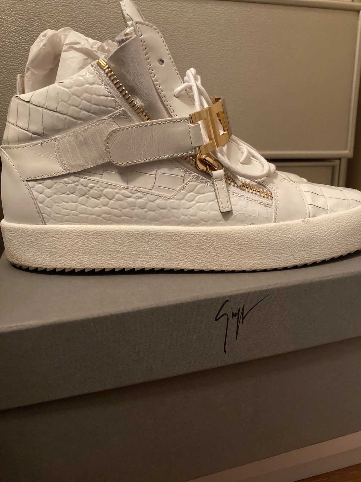 Giuseppe Zanotti giuseppe zanotti double zip high top sneakers Size US 11 / EU 44 - 5 Thumbnail