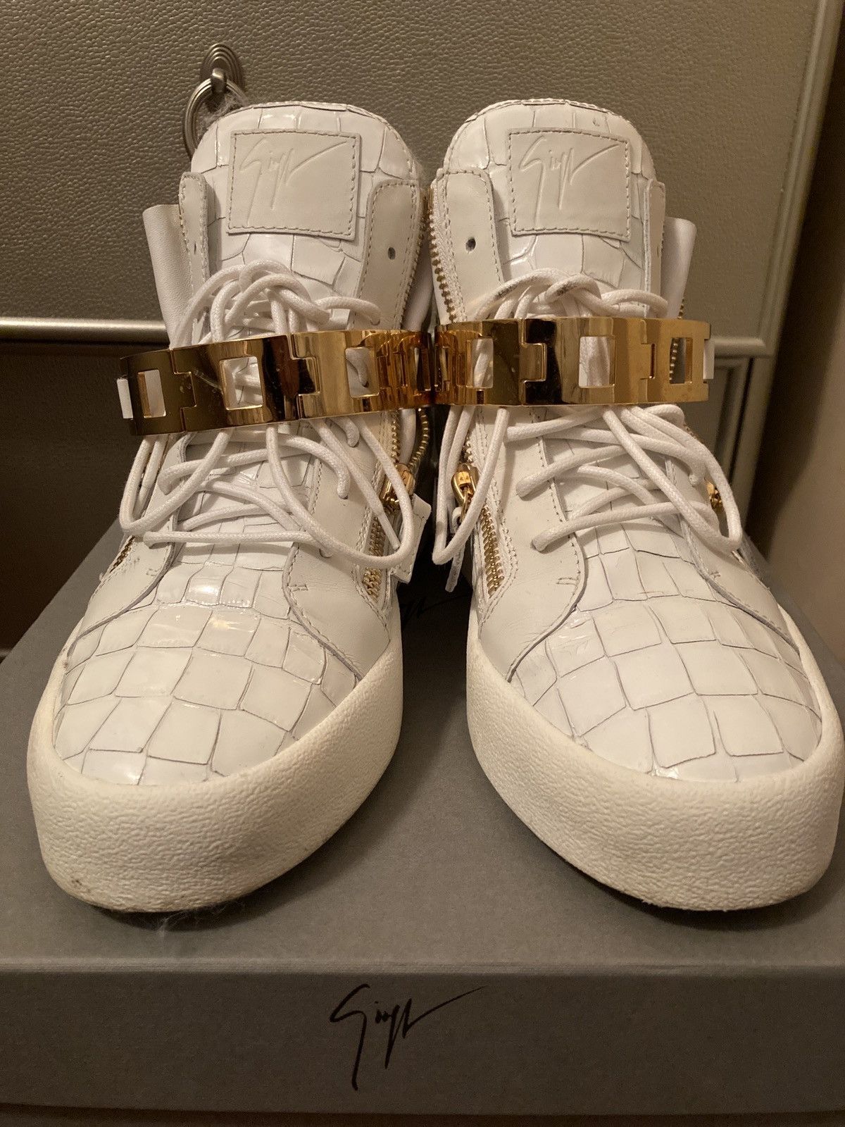 Giuseppe Zanotti giuseppe zanotti double zip high top sneakers Size US 11 / EU 44 - 2 Thumbnail
