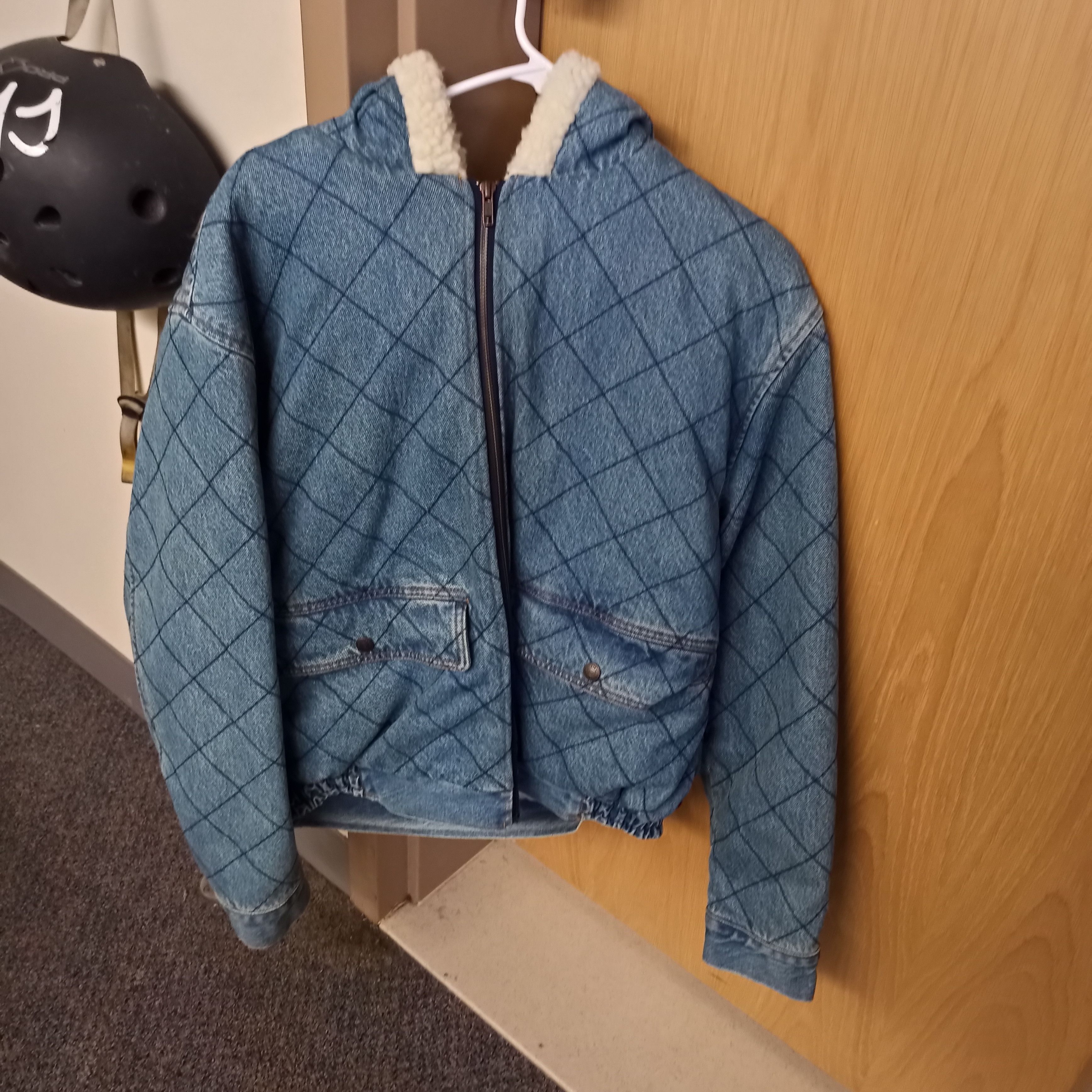 Supreme quilted cheap denim pilot jacket