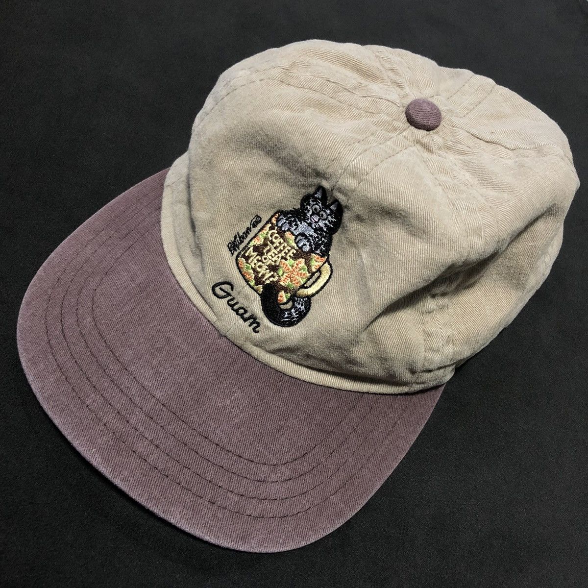 Vintage 90’s Crazy Shirts Kliban Cat Guam Embroidered Hat