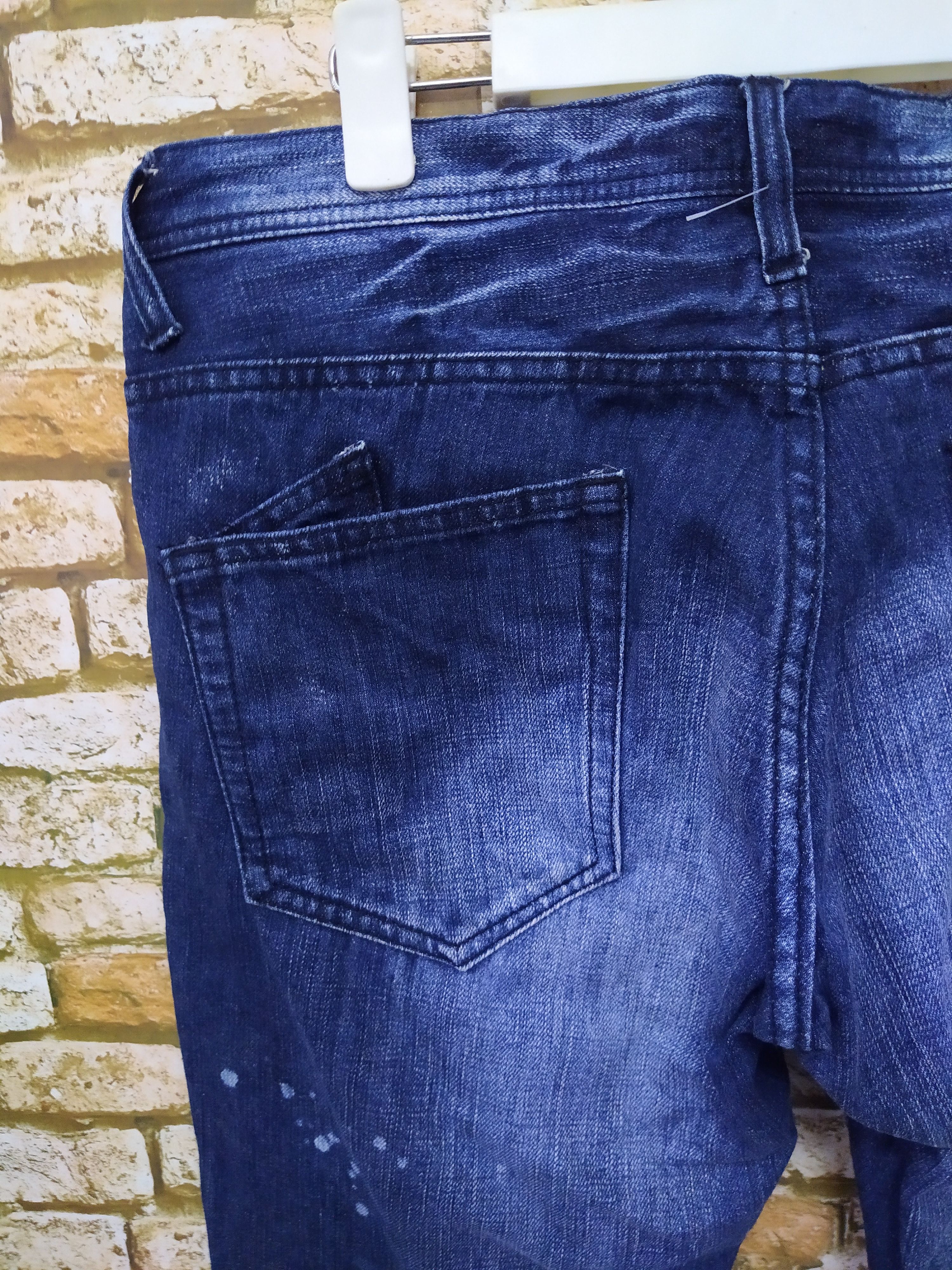 Japanese Brand SORTISSO JAPAN DIRT PAINT DENIM (B879) Size US 35 - 7 Thumbnail