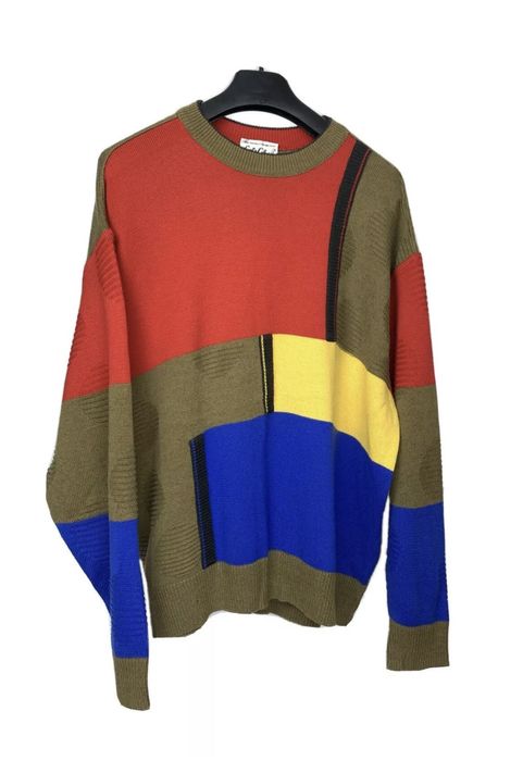 Vintage Carlo Colucci 70s 80s Vintage Color Block Sweater Men’s 2XL ...
