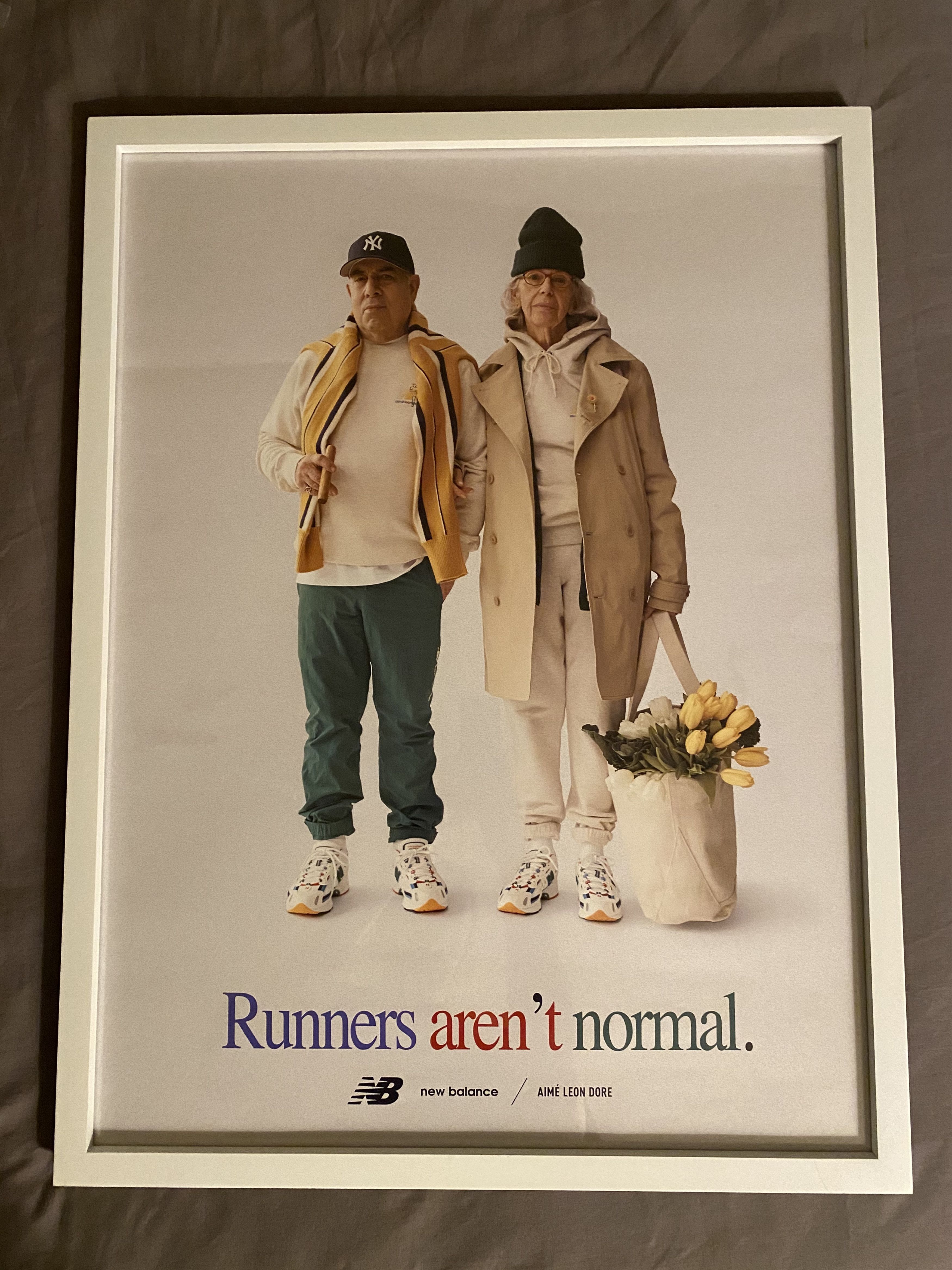 Aime Leon Dore × New Balance runners aren't normal 827 poster Yellow Navy  ald
