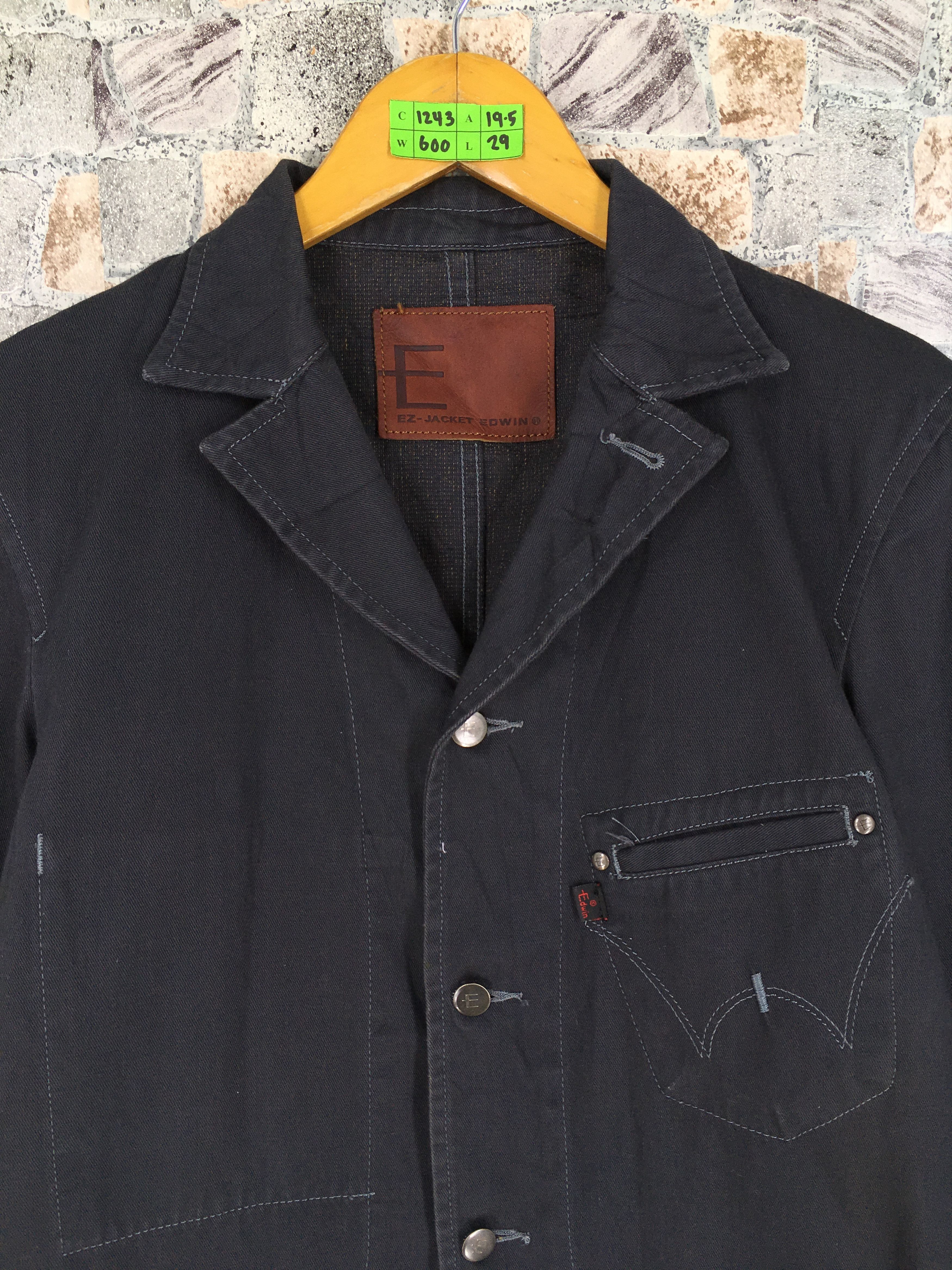 Edwin × Vintage Vintage 80's EDWIN Jeans Jacket Blanket Workwear Denim Size US S / EU 44-46 / 1 - 2 Thumbnail