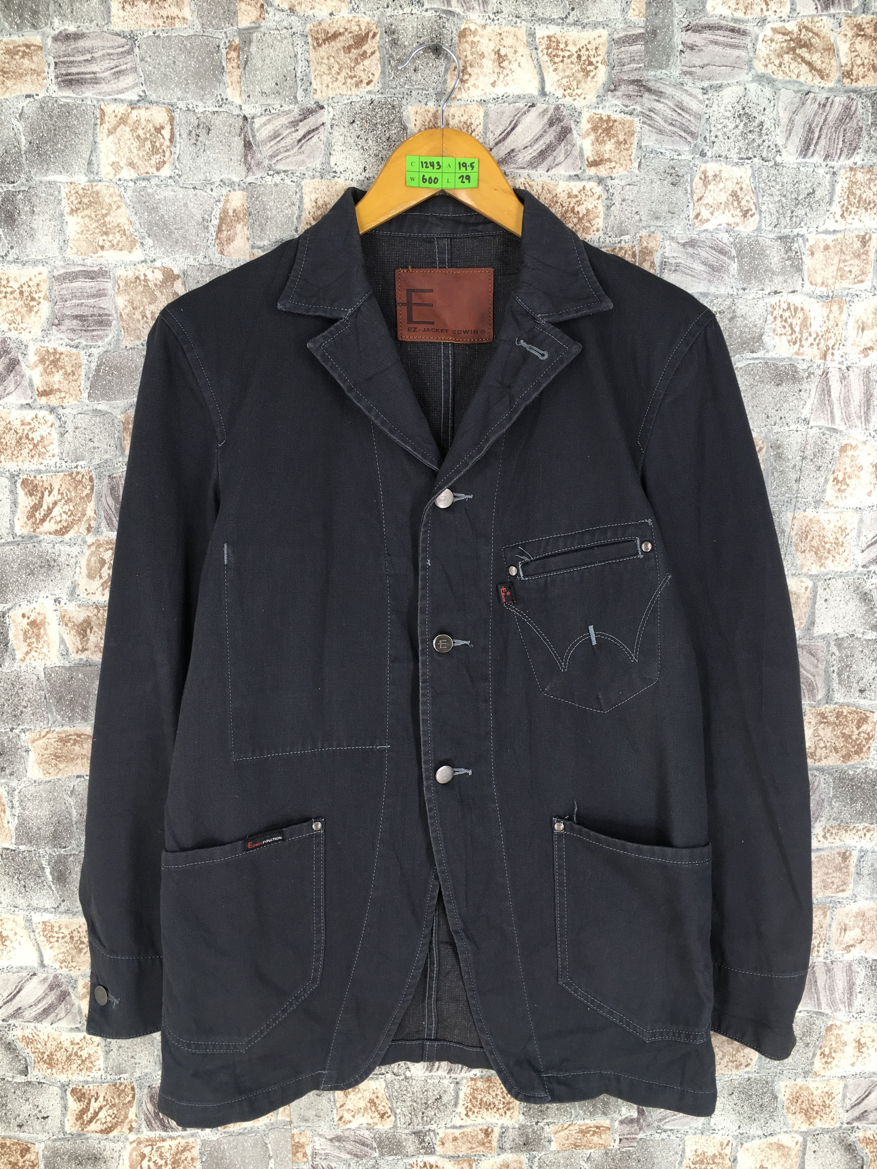 Edwin × Vintage Vintage 80's EDWIN Jeans Jacket Blanket Workwear Denim Size US S / EU 44-46 / 1 - 1 Thumbnail