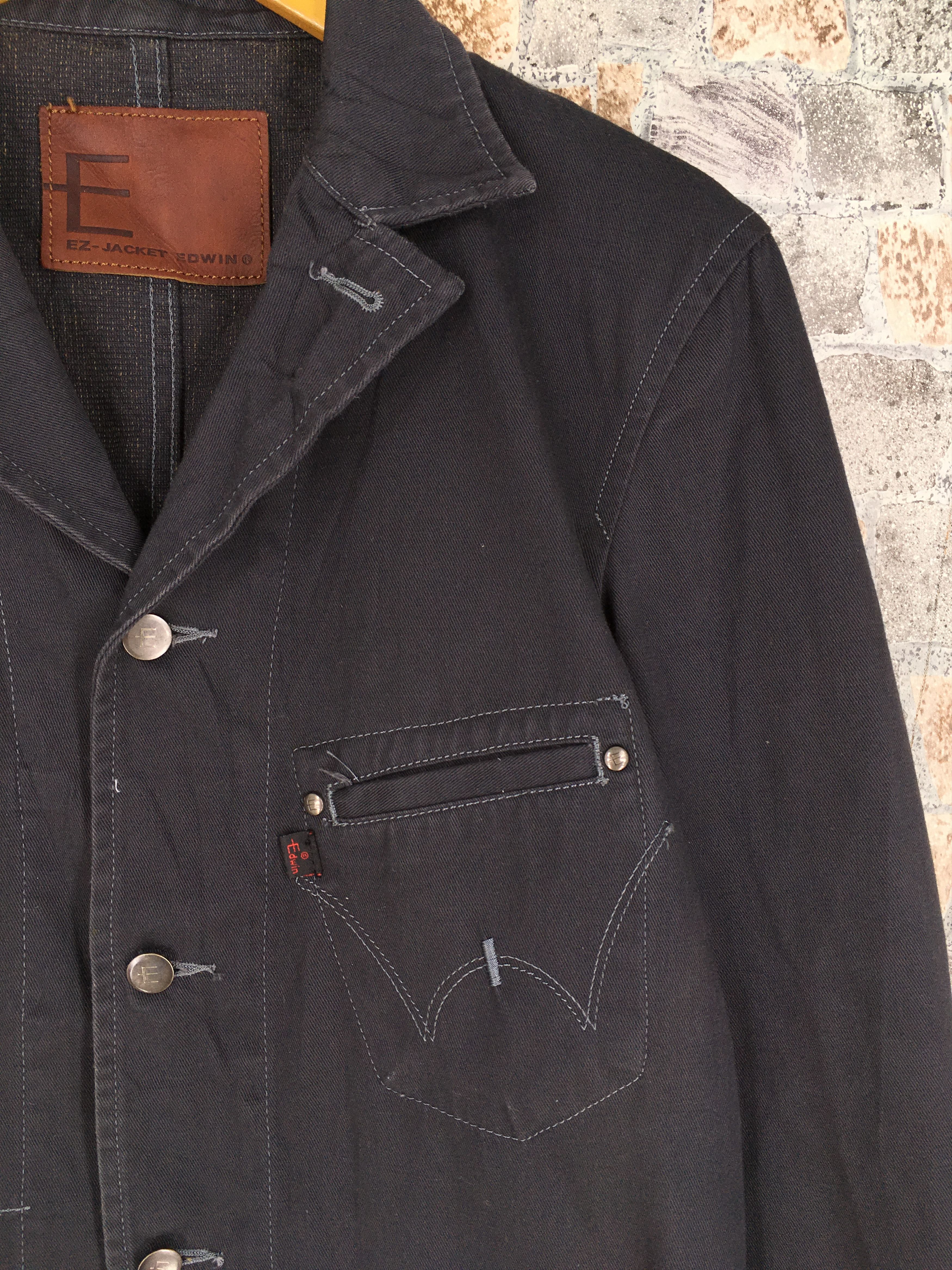 Edwin × Vintage Vintage 80's EDWIN Jeans Jacket Blanket Workwear Denim Size US S / EU 44-46 / 1 - 4 Thumbnail