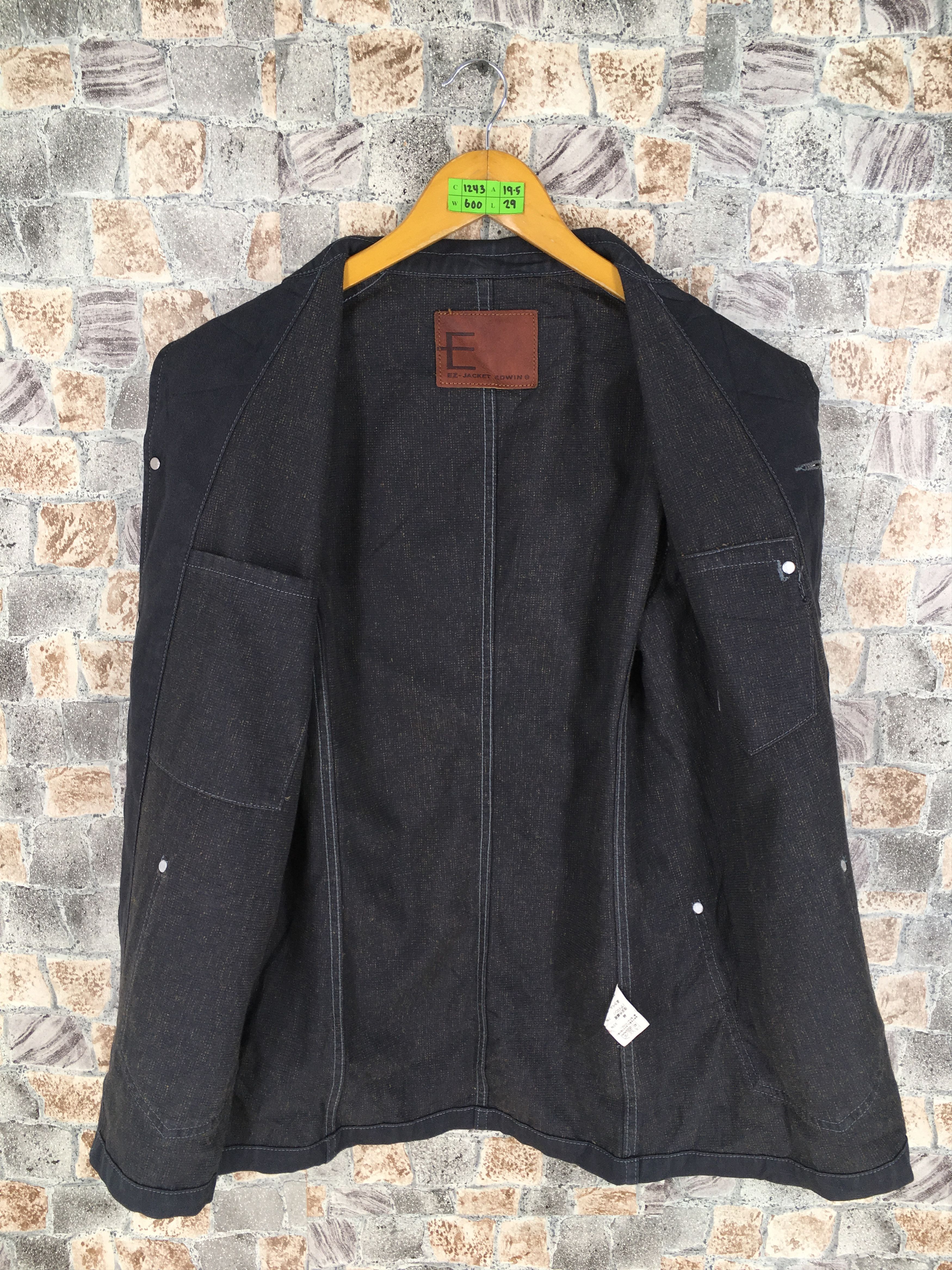 Edwin × Vintage Vintage 80's EDWIN Jeans Jacket Blanket Workwear Denim Size US S / EU 44-46 / 1 - 7 Thumbnail