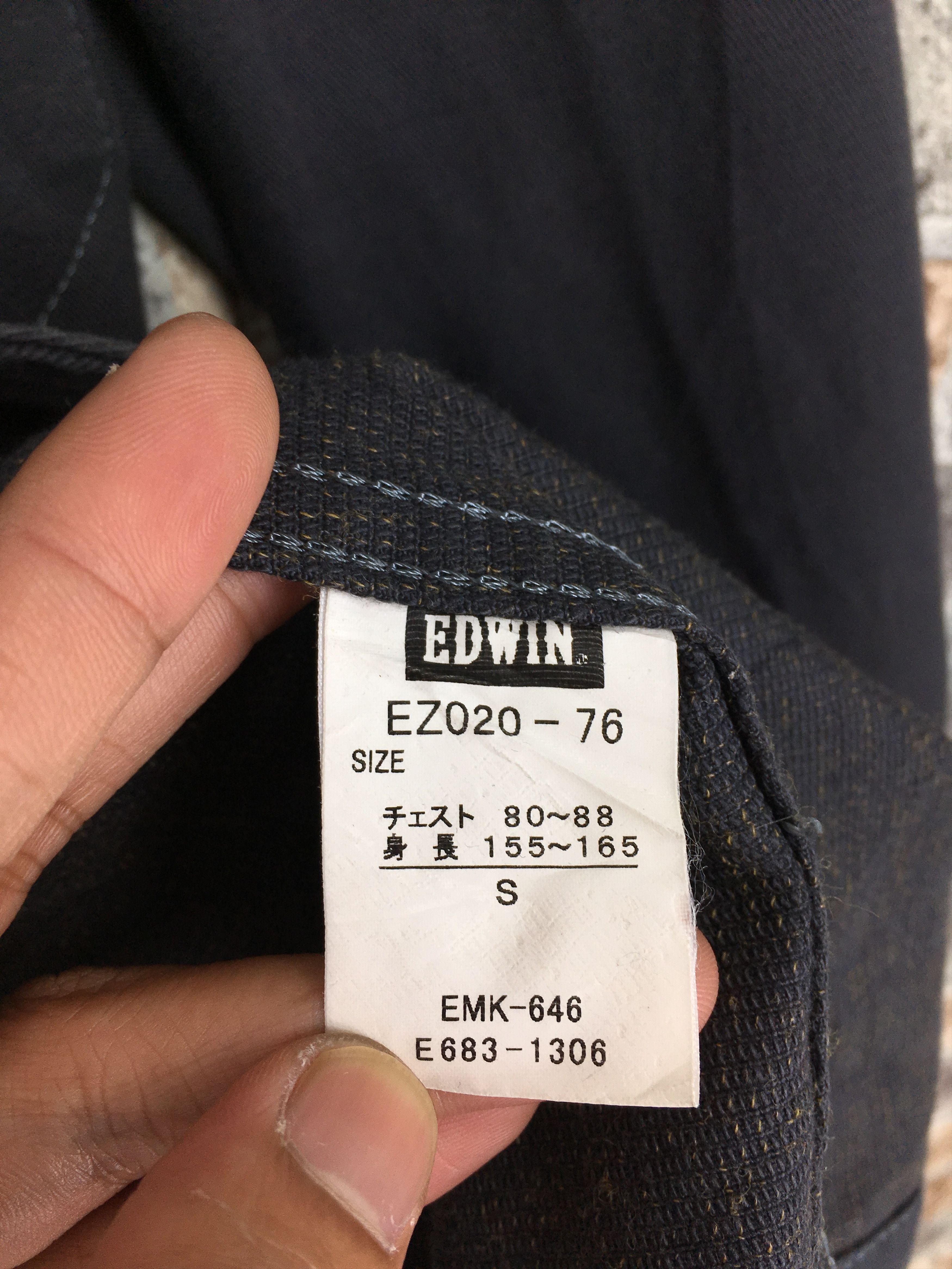 Edwin × Vintage Vintage 80's EDWIN Jeans Jacket Blanket Workwear Denim Size US S / EU 44-46 / 1 - 6 Thumbnail