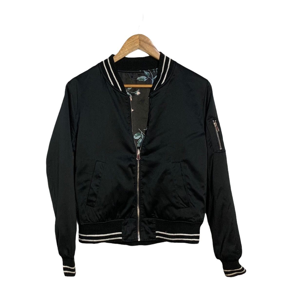 Bomber jacket riversible flowers print