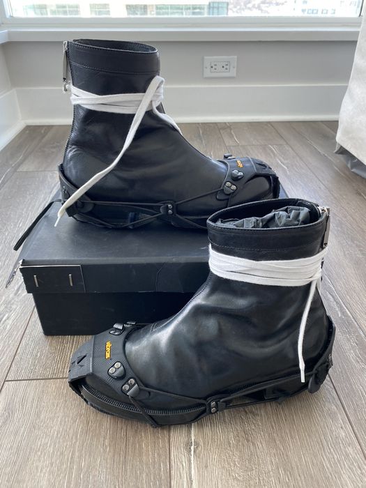 Alyx Alyx Bowie Chelsea Zip up Vibram Black Leather Boots | Grailed