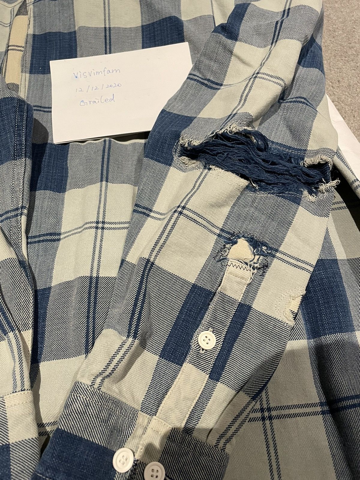 Visvim Visvim LUMBER CHECK L/S CRASH 21SS | Grailed