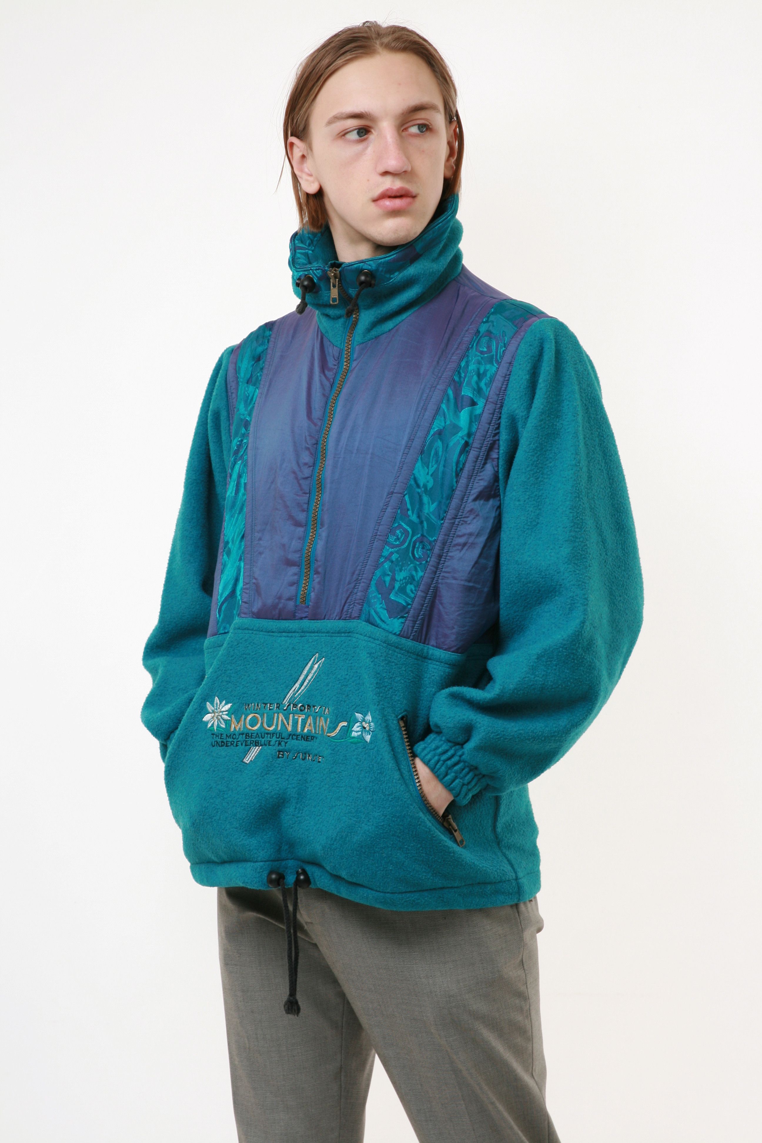 90s Vintage Fleece 1/4 Zip Outwear Outdoor Top Jumper 18263