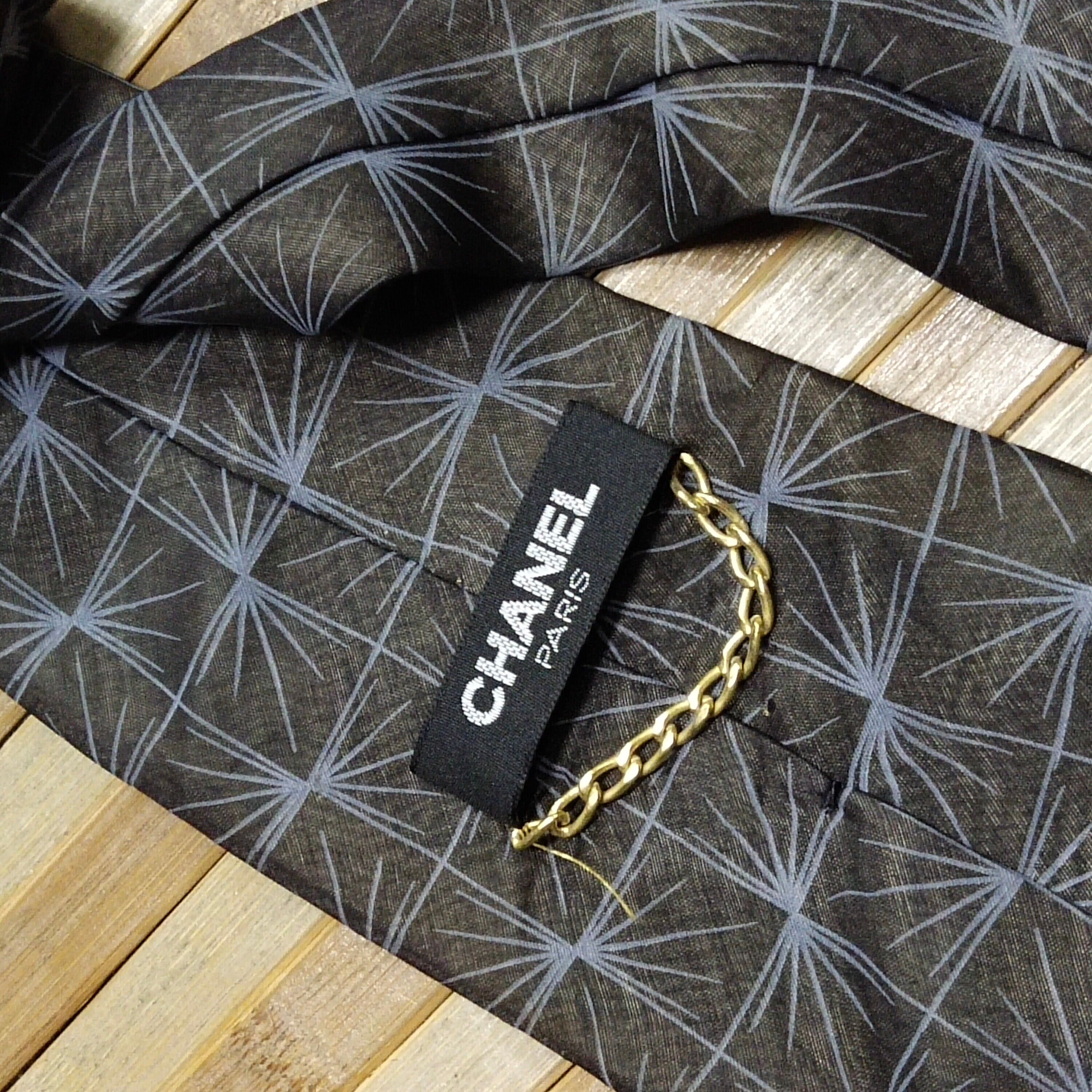 Chanel Chanel Luxury Branded Neck Tie Size ONE SIZE - 3 Thumbnail
