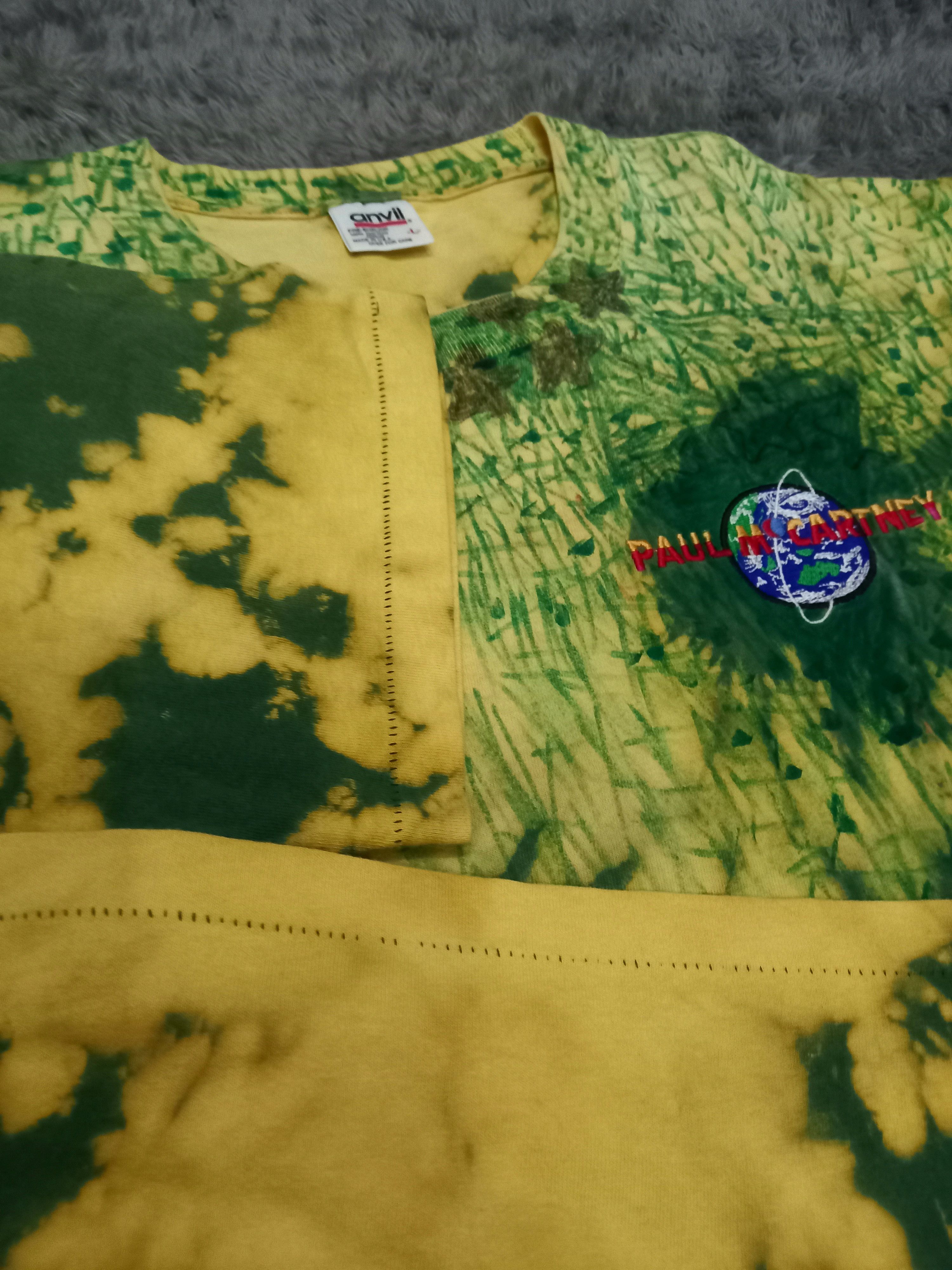 Anvil × Band Tees × Vintage Vintage 90s Paul Mccartney Embroidery Tie Dye Shirt Size US L / EU 52-54 / 3 - 4 Thumbnail