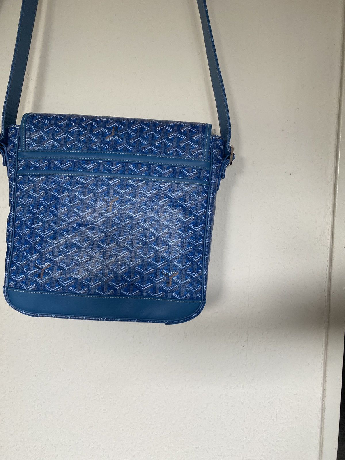 Goyard Sky Blue Goyard Grand Bleu MM Messenger Bag Size ONE SIZE - 7 Thumbnail
