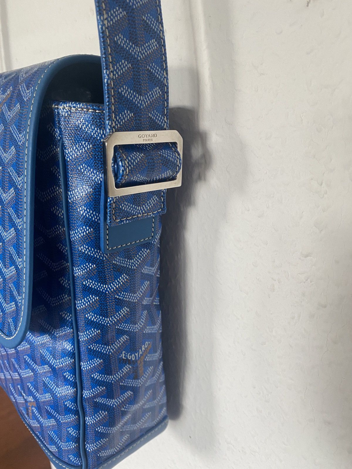 Goyard Sky Blue Goyard Grand Bleu MM Messenger Bag Size ONE SIZE - 18 Thumbnail
